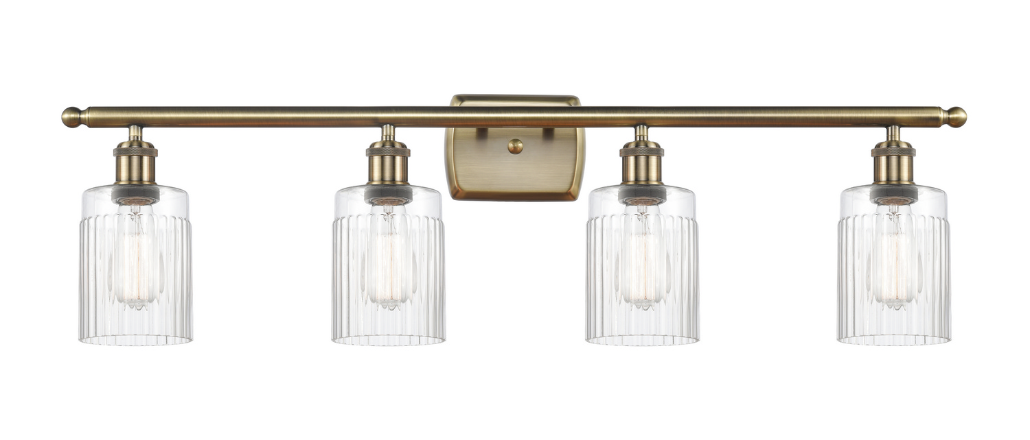 LED Bath Vanity by Innovations - Ballston Collection, Antique Brass Finish - 516-4W-AB-G342-LED