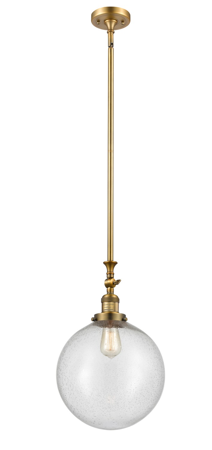 LED Mini Pendant by Innovations - Franklin Restoration Collection, Brushed Brass Finish - 206-BB-G204-12-LED