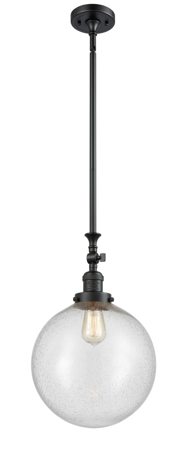 LED Mini Pendant by Innovations - Franklin Restoration Collection, Matte Black Finish - 206-BK-G204-12-LED
