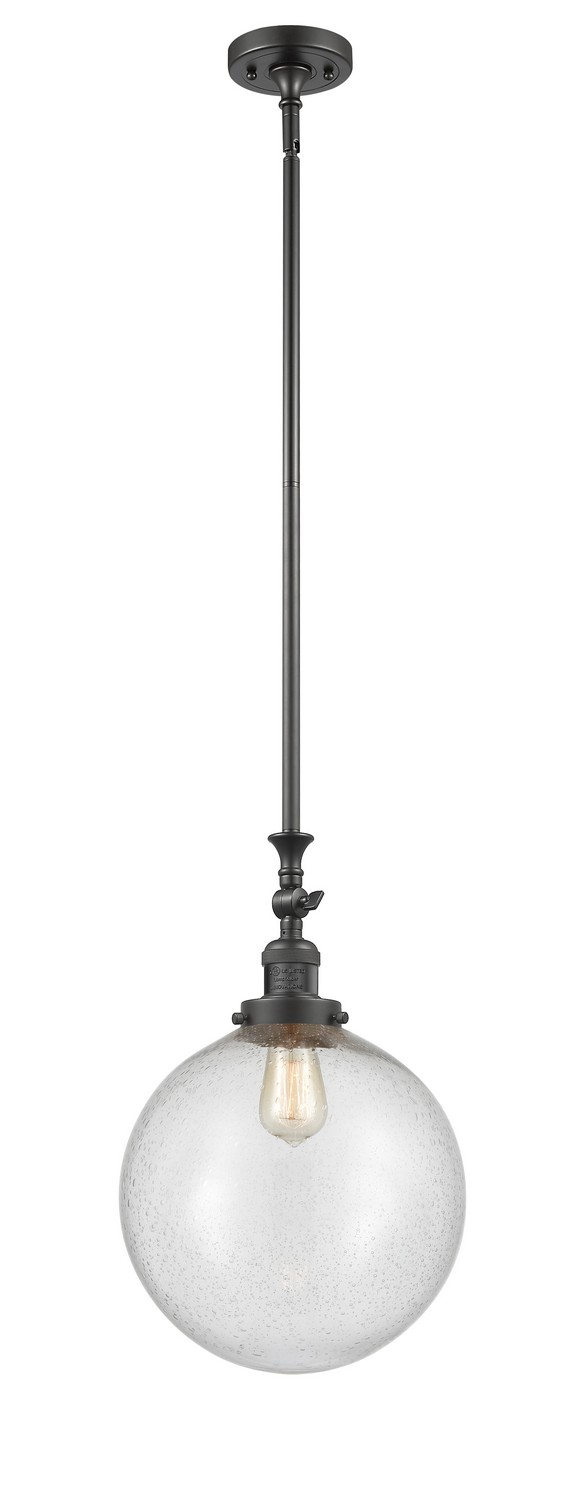 LED Mini Pendant by Innovations - Franklin Restoration Collection, Oil Rubbed Bronze Finish - 206-OB-G204-12-LED