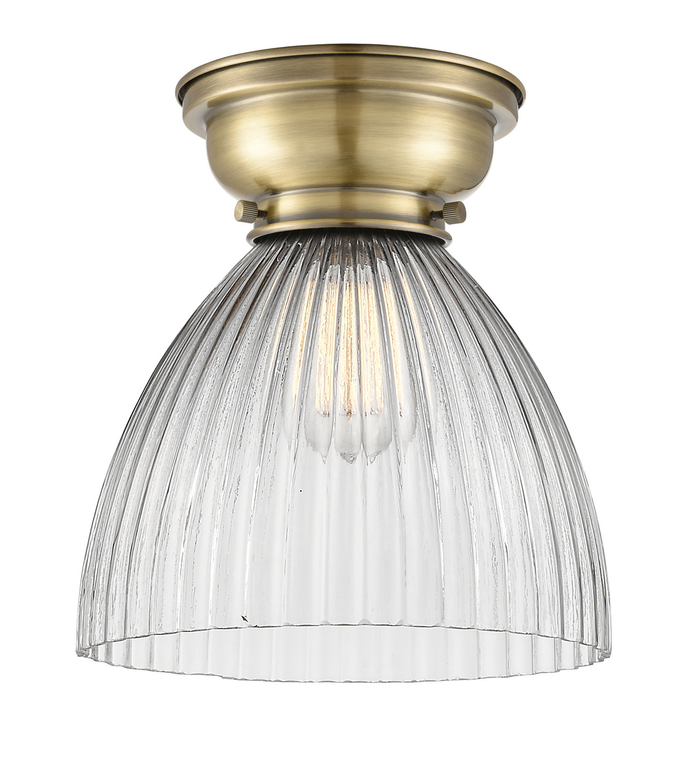 One Light Flush Mount by Innovations - Franklin Restoration Collection, Antique Brass Finish - 623-1F-AB-G222