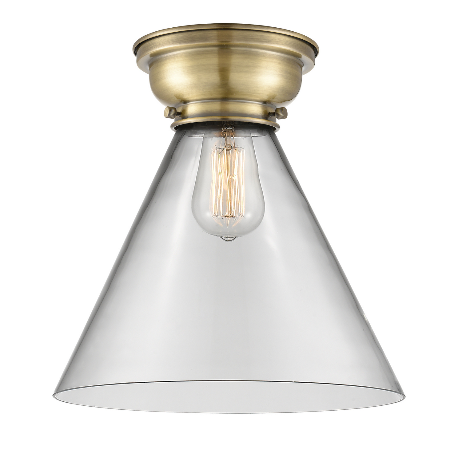 LED Flush Mount by Innovations - Franklin Restoration Collection, Antique Brass Finish - 623-1F-AB-G42-L-LED