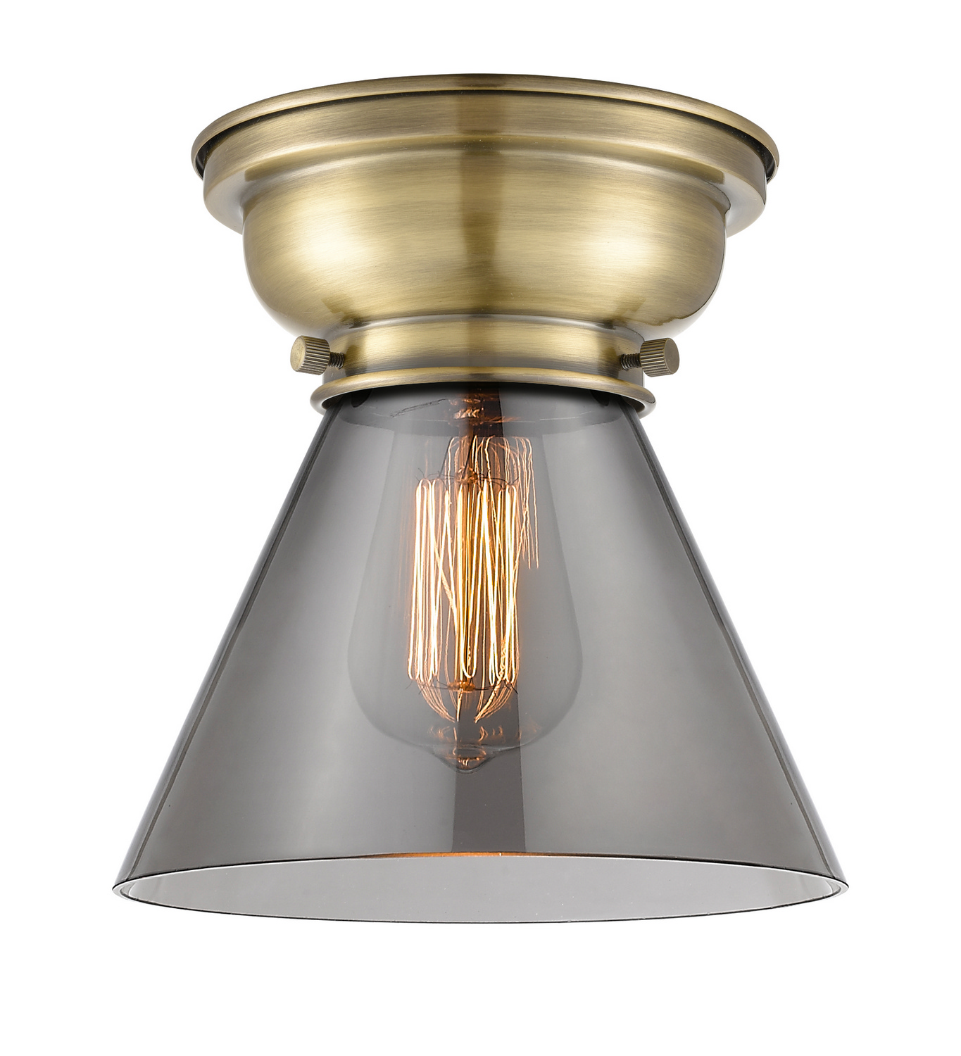 LED Flush Mount by Innovations - Franklin Restoration Collection, Antique Brass Finish - 623-1F-AB-G43-LED