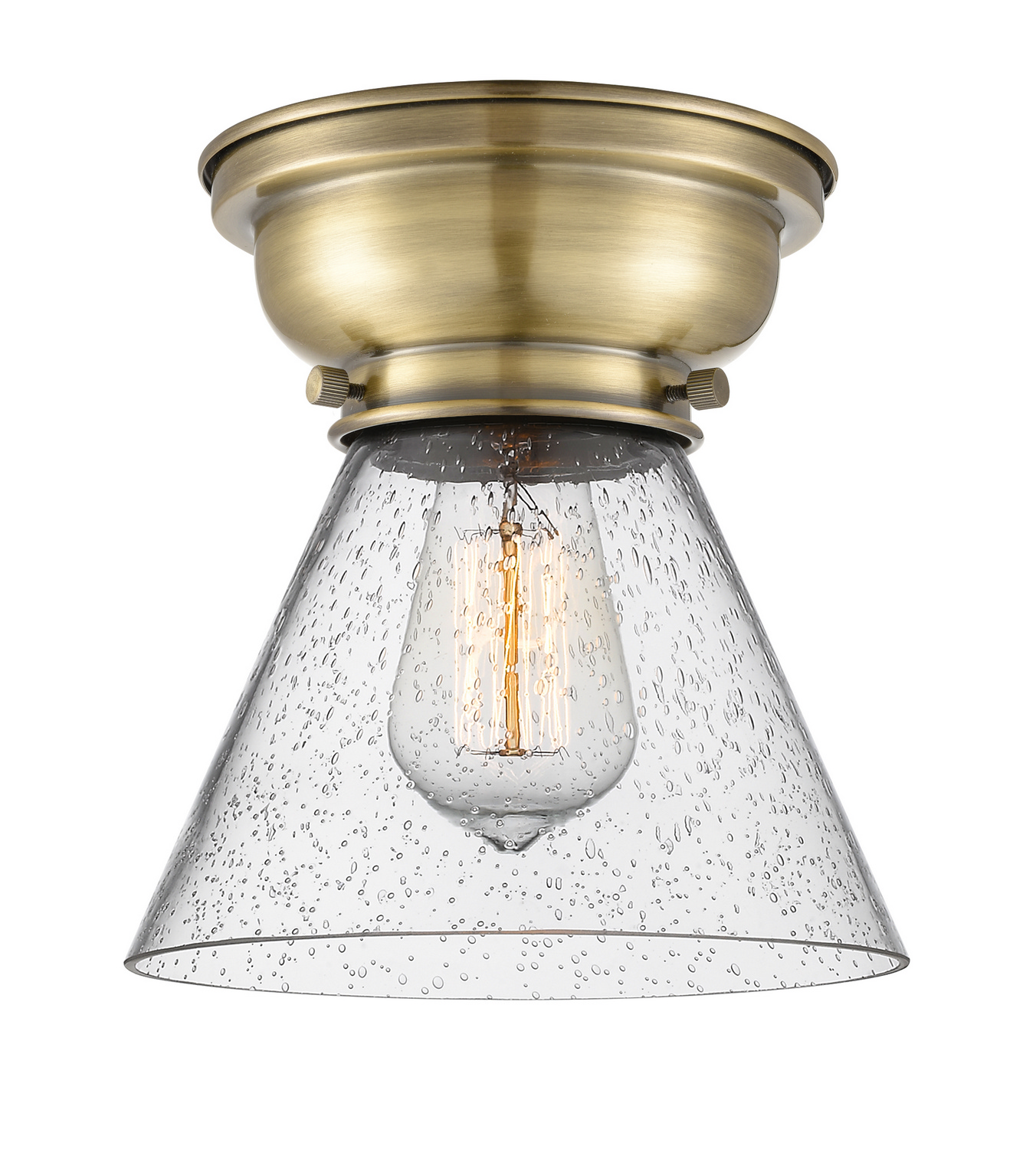LED Flush Mount by Innovations - Franklin Restoration Collection, Antique Brass Finish - 623-1F-AB-G44-LED