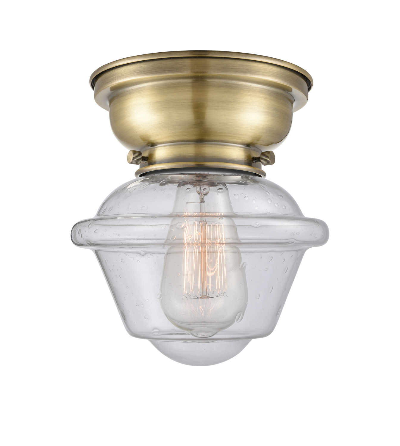 One Light Flush Mount by Innovations - Franklin Restoration Collection, Antique Brass Finish - 623-1F-AB-G534