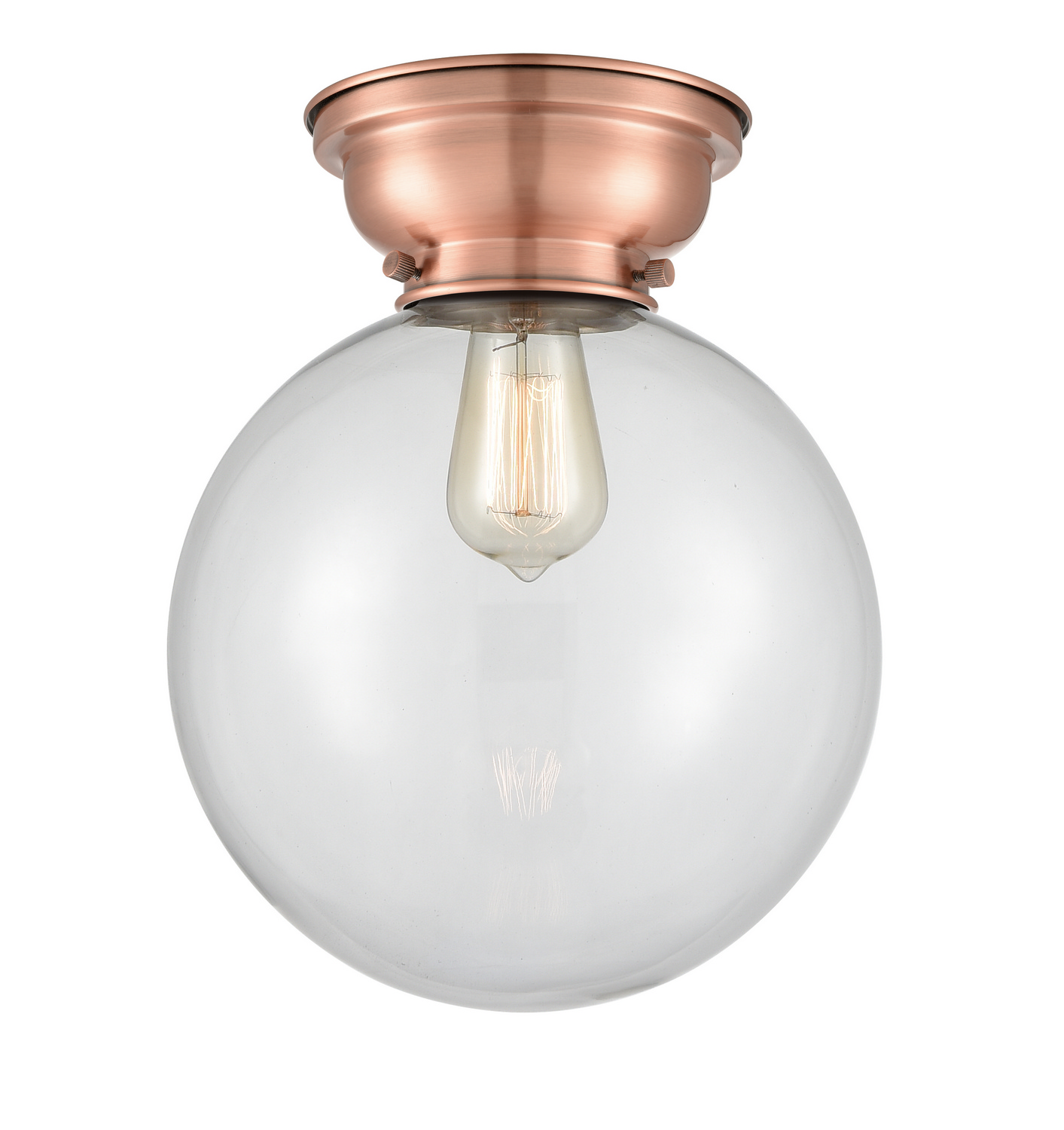 LED Flush Mount by Innovations - Franklin Restoration Collection, Antique Copper Finish - 623-1F-AC-G202-10-LED