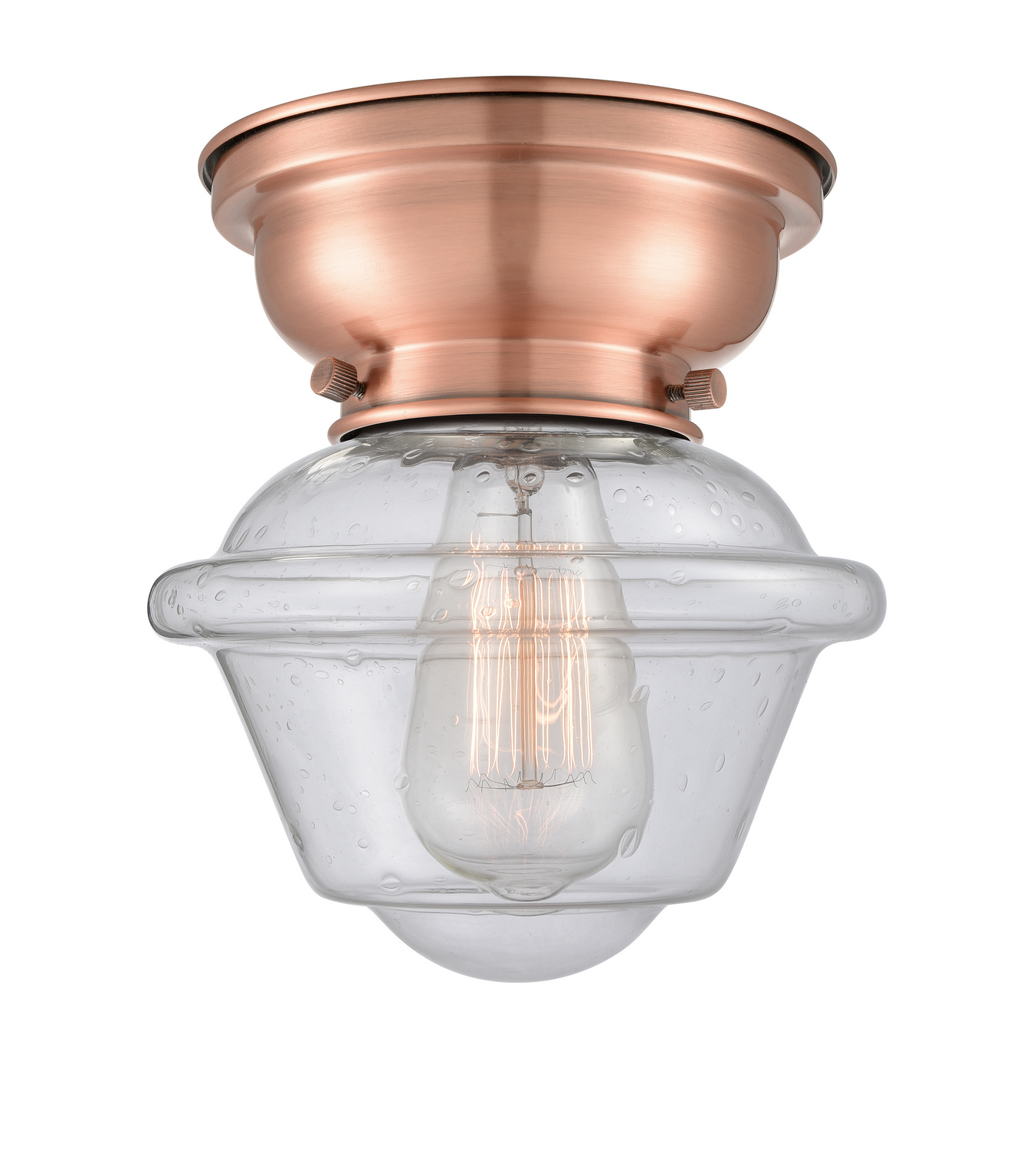 One Light Flush Mount by Innovations - Franklin Restoration Collection, Antique Copper Finish - 623-1F-AC-G534