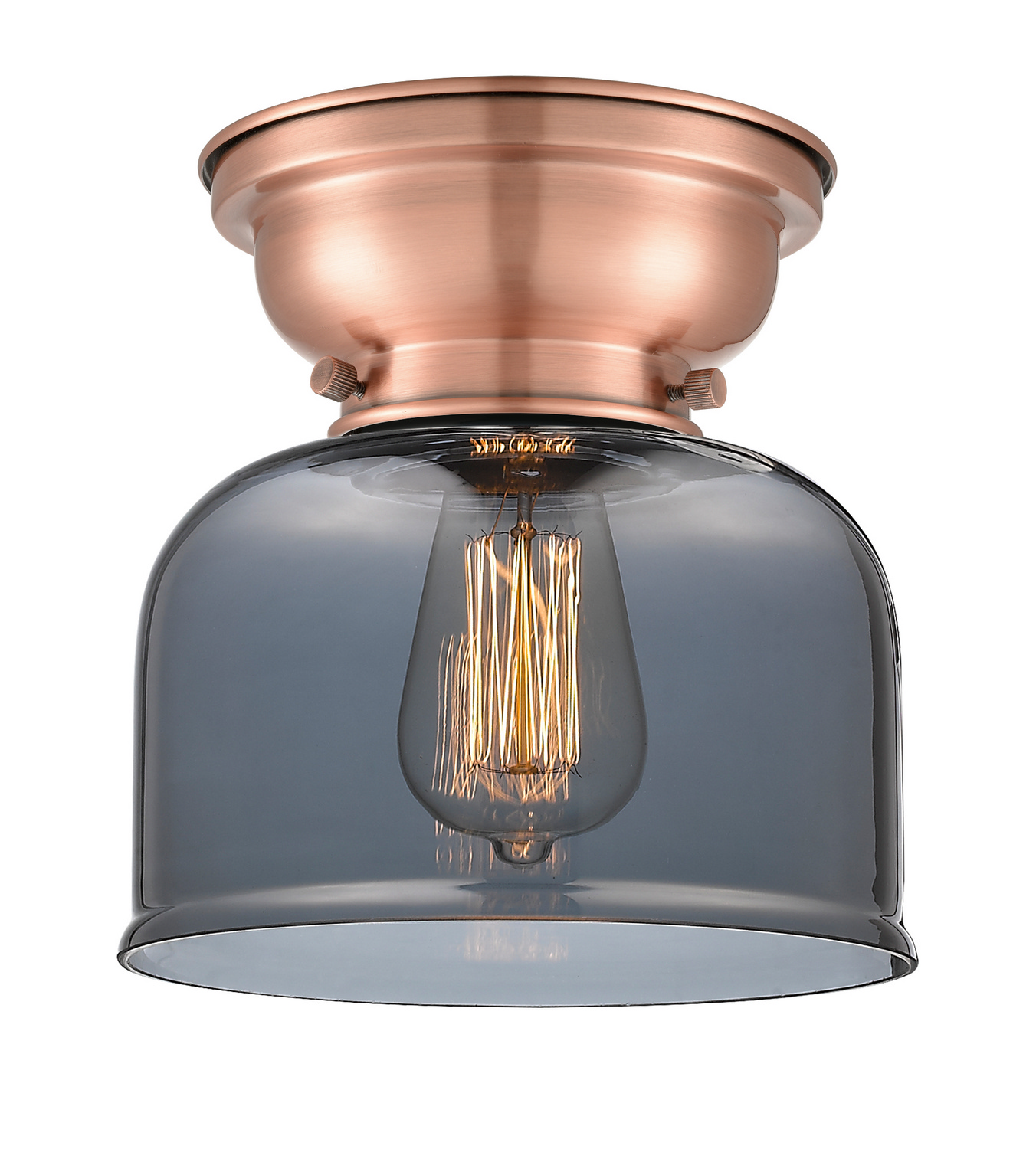 LED Flush Mount by Innovations - Franklin Restoration Collection, Antique Copper Finish - 623-1F-AC-G73-LED