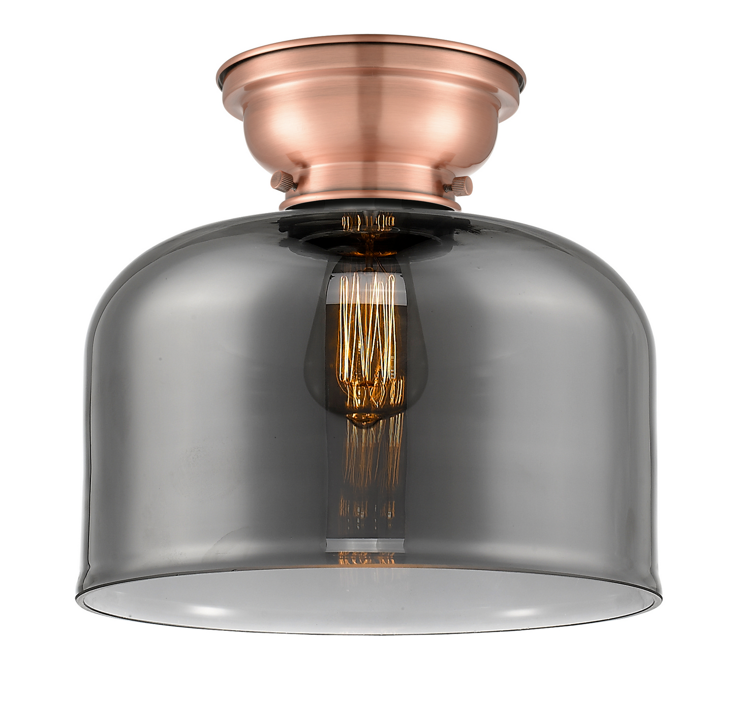 LED Flush Mount by Innovations - Franklin Restoration Collection, Antique Copper Finish - 623-1F-AC-G73-L-LED