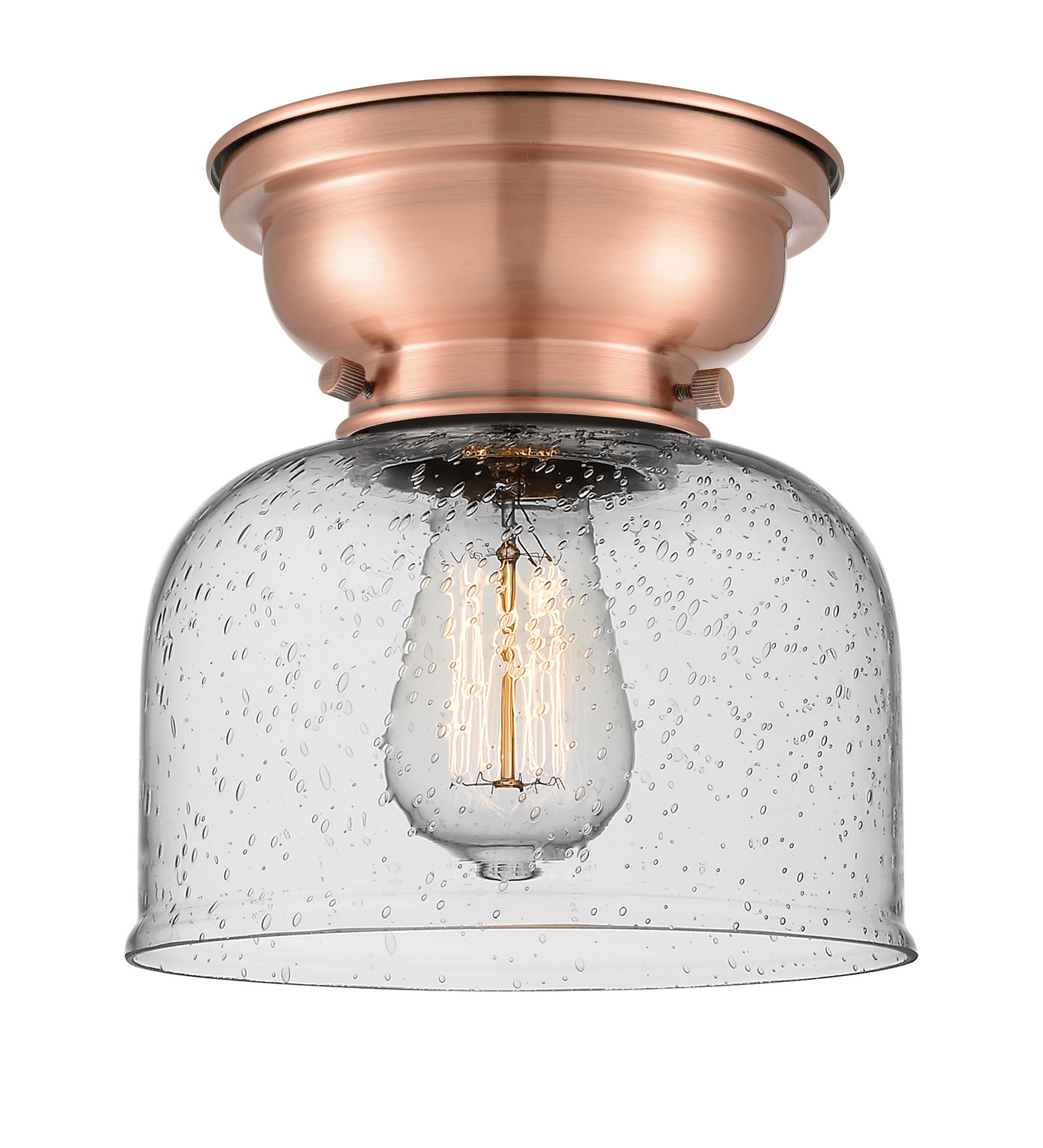 LED Flush Mount by Innovations - Franklin Restoration Collection, Antique Copper Finish - 623-1F-AC-G74-LED