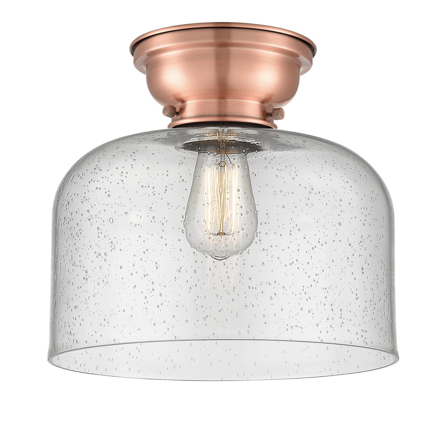 LED Flush Mount by Innovations - Franklin Restoration Collection, Antique Copper Finish - 623-1F-AC-G74-L-LED