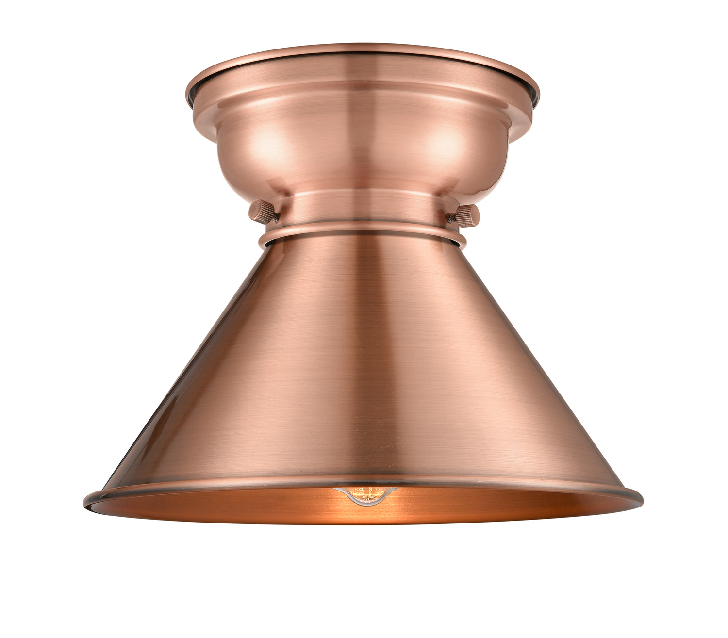 LED Flush Mount by Innovations - Franklin Restoration Collection, Antique Copper Finish - 623-1F-AC-M10-AC-LED