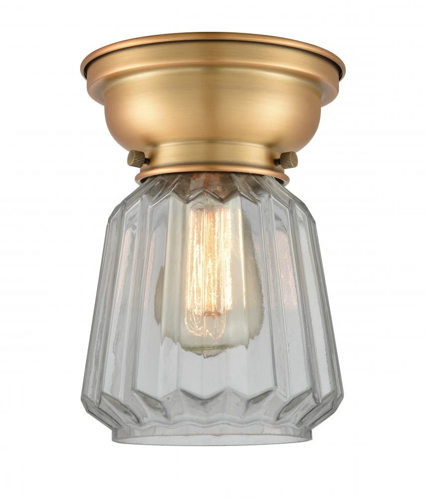 LED Flush Mount by Innovations - Franklin Restoration Collection, Brushed Brass Finish - 623-1F-BB-G142-LED