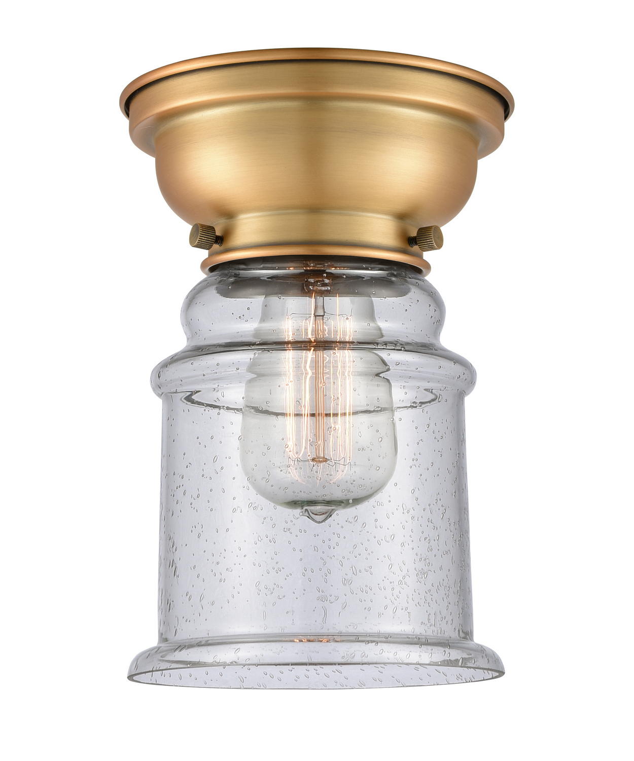 LED Flush Mount by Innovations - Franklin Restoration Collection, Brushed Brass Finish - 623-1F-BB-G184-LED