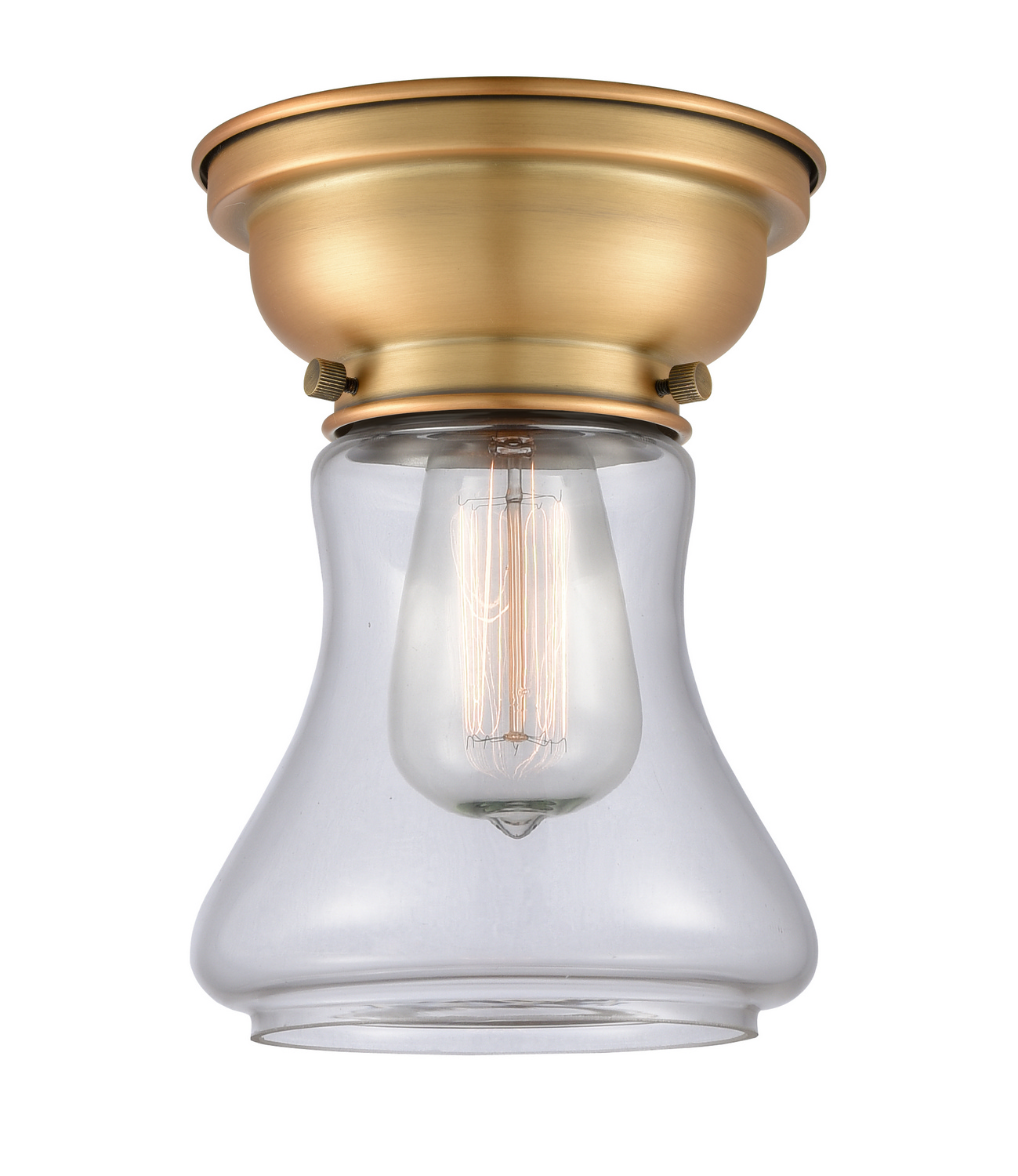 LED Flush Mount by Innovations - Franklin Restoration Collection, Brushed Brass Finish - 623-1F-BB-G192-LED