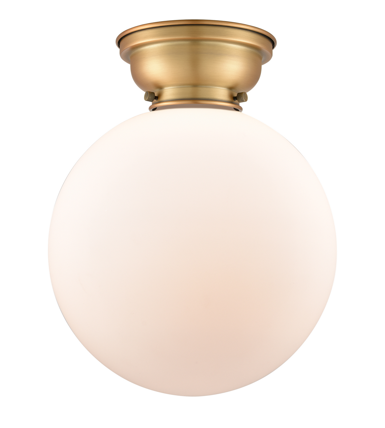 LED Flush Mount by Innovations - Franklin Restoration Collection, Brushed Brass Finish - 623-1F-BB-G201-12-LED