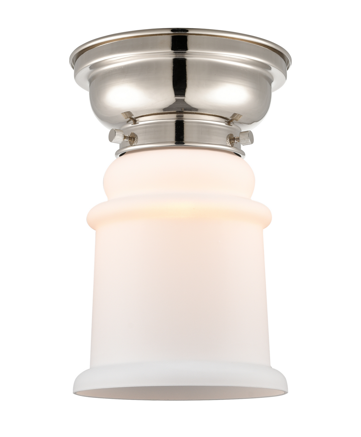 One Light Flush Mount by Innovations - Franklin Restoration Collection, Polished Nickel Finish - 623-1F-PN-G181
