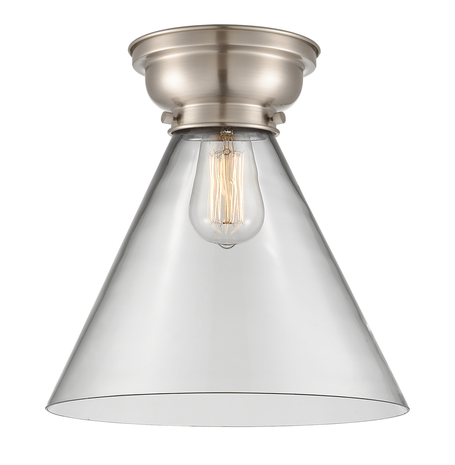 One Light Flush Mount by Innovations - Franklin Restoration Collection, Brushed Satin Nickel Finish - 623-1F-SN-G42-L