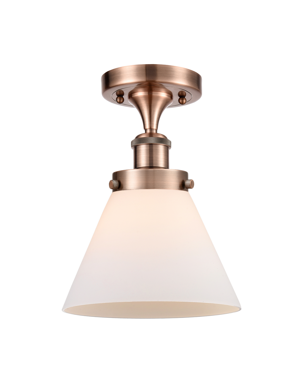 LED Semi-Flush Mount by Innovations - Ballston Urban Collection, Antique Copper Finish - 916-1C-AC-G41-LED