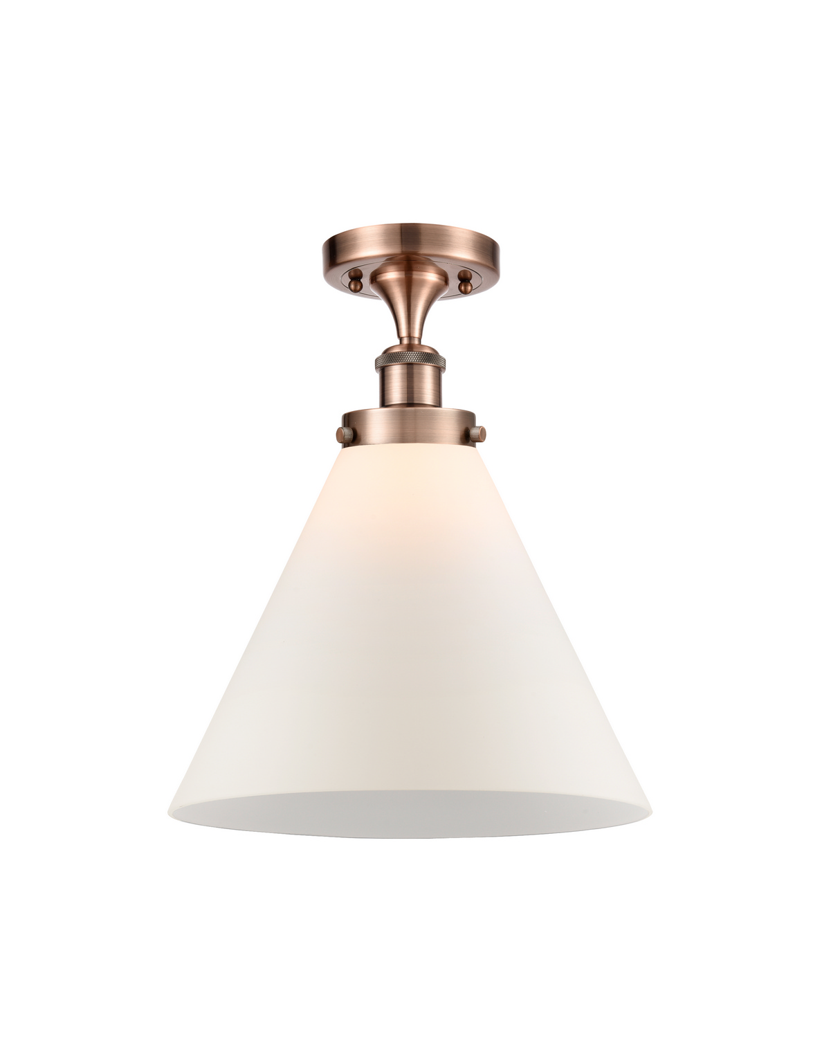 LED Semi-Flush Mount by Innovations - Ballston Urban Collection, Antique Copper Finish - 916-1C-AC-G41-L-LED