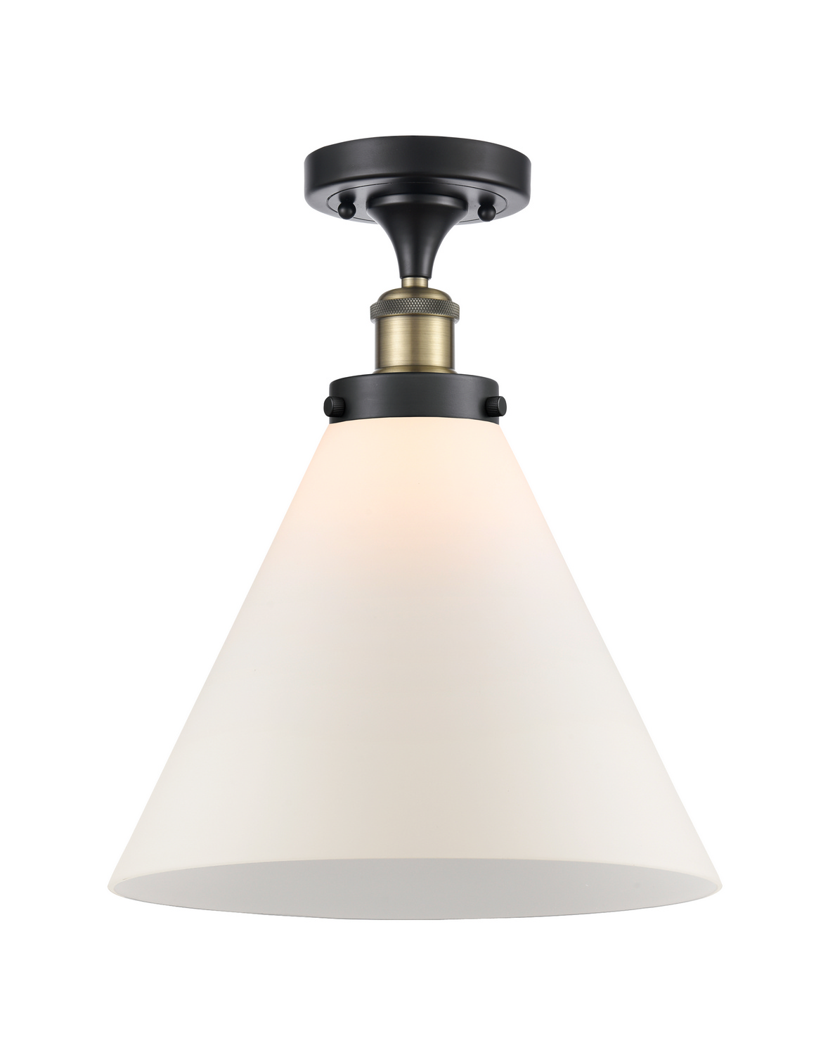 LED Semi-Flush Mount by Innovations - Ballston Urban Collection, Black Antique Brass Finish - 916-1C-BAB-G41-L-LED