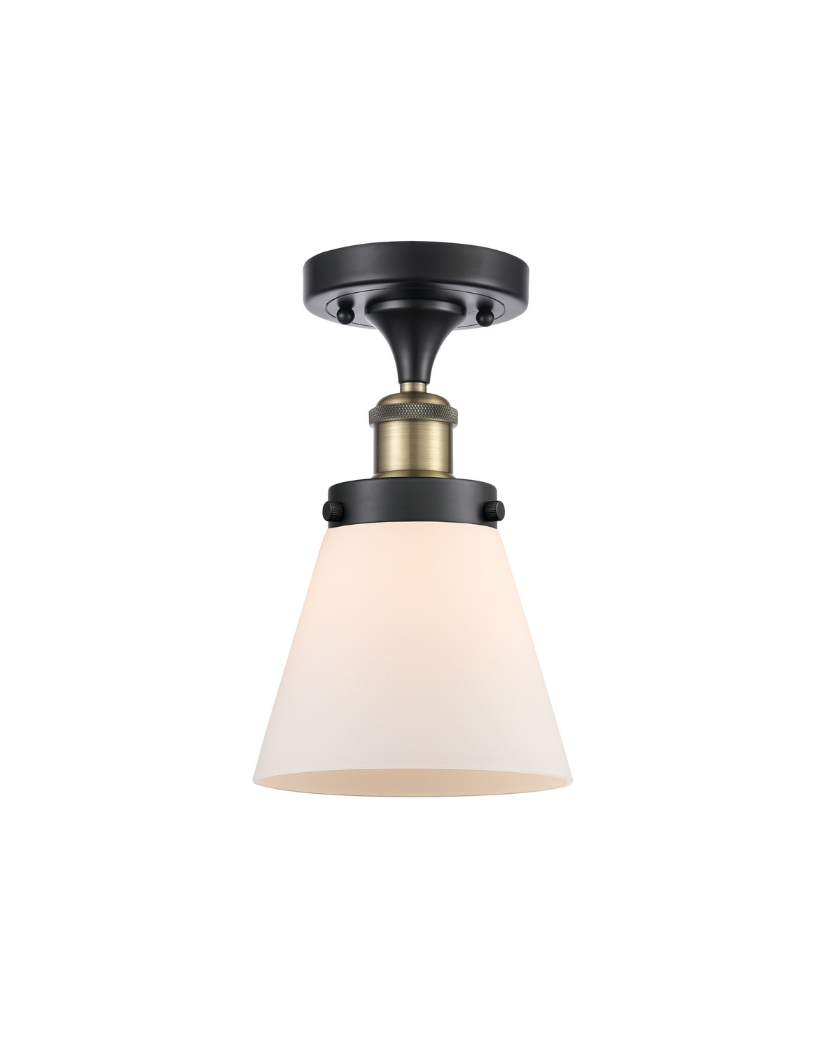 LED Semi-Flush Mount by Innovations - Ballston Urban Collection, Black Antique Brass Finish - 916-1C-BAB-G61-LED