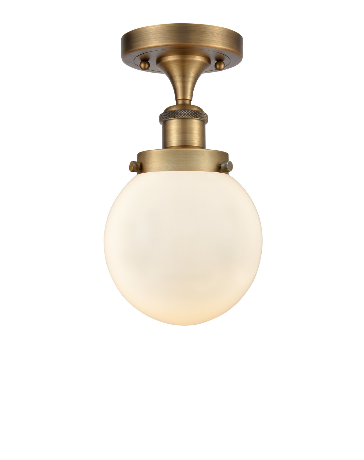 LED Semi-Flush Mount by Innovations - Ballston Urban Collection, Brushed Brass Finish - 916-1C-BB-G201-6-LED