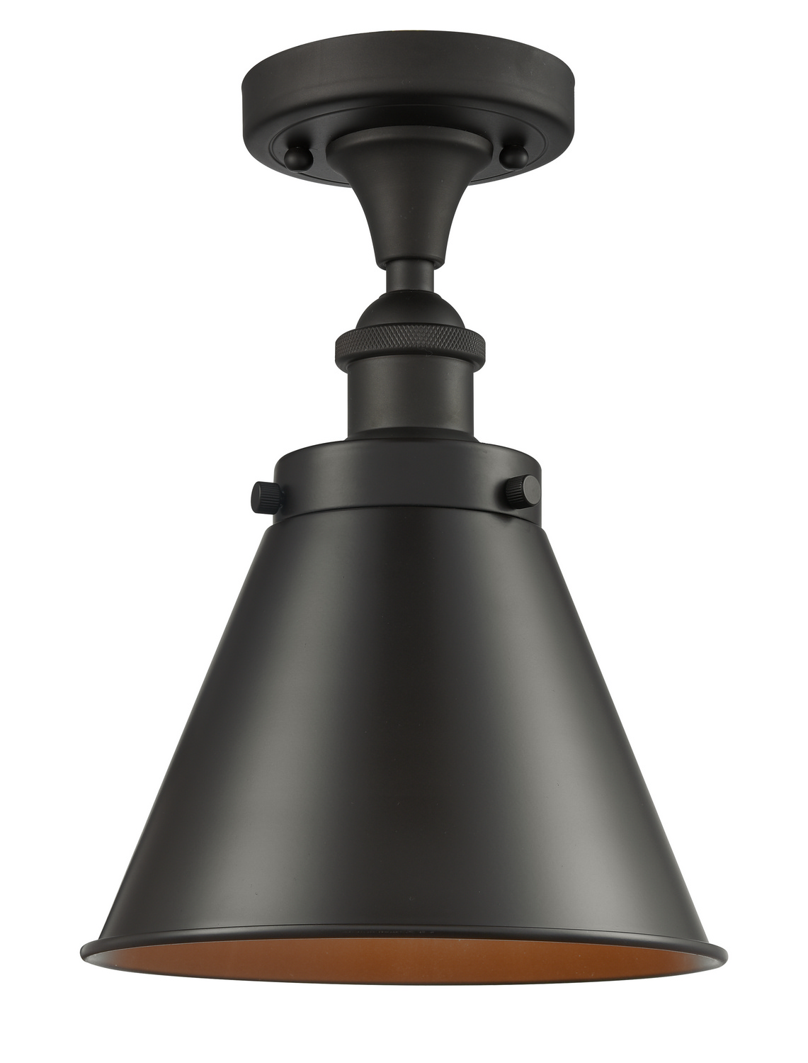 LED Semi-Flush Mount by Innovations - Ballston Urban Collection, Oil Rubbed Bronze Finish - 916-1C-OB-M13-LED