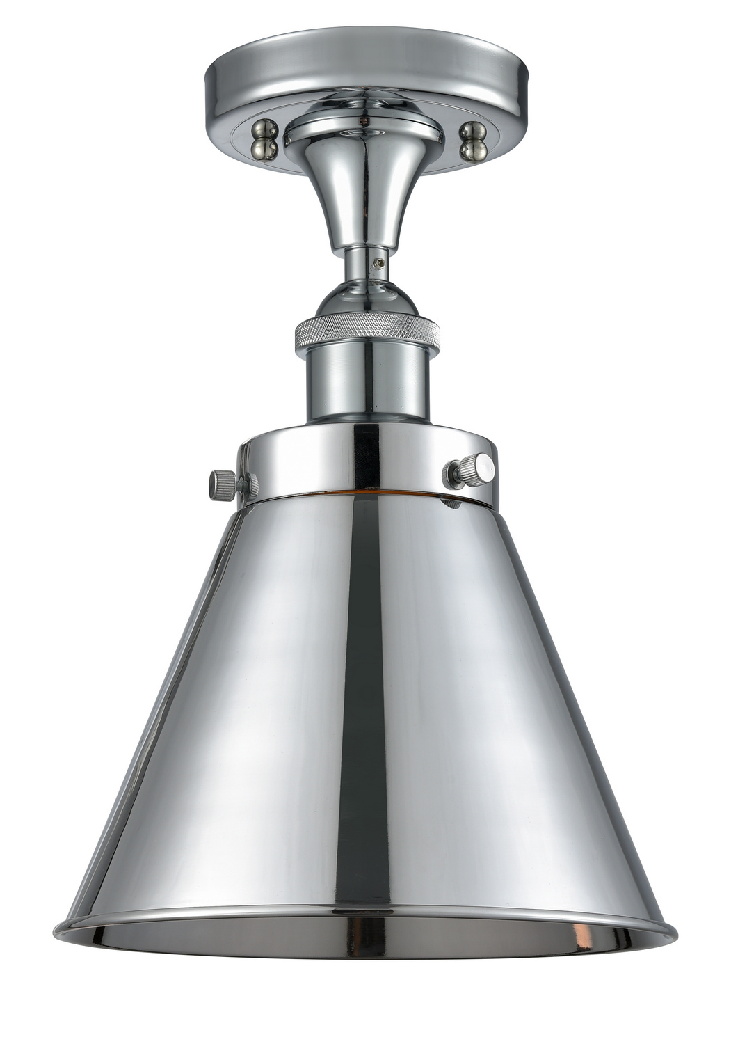 One Light Semi-Flush Mount by Innovations - Ballston Urban Collection, Polished Chrome Finish - 916-1C-PC-M13-PC