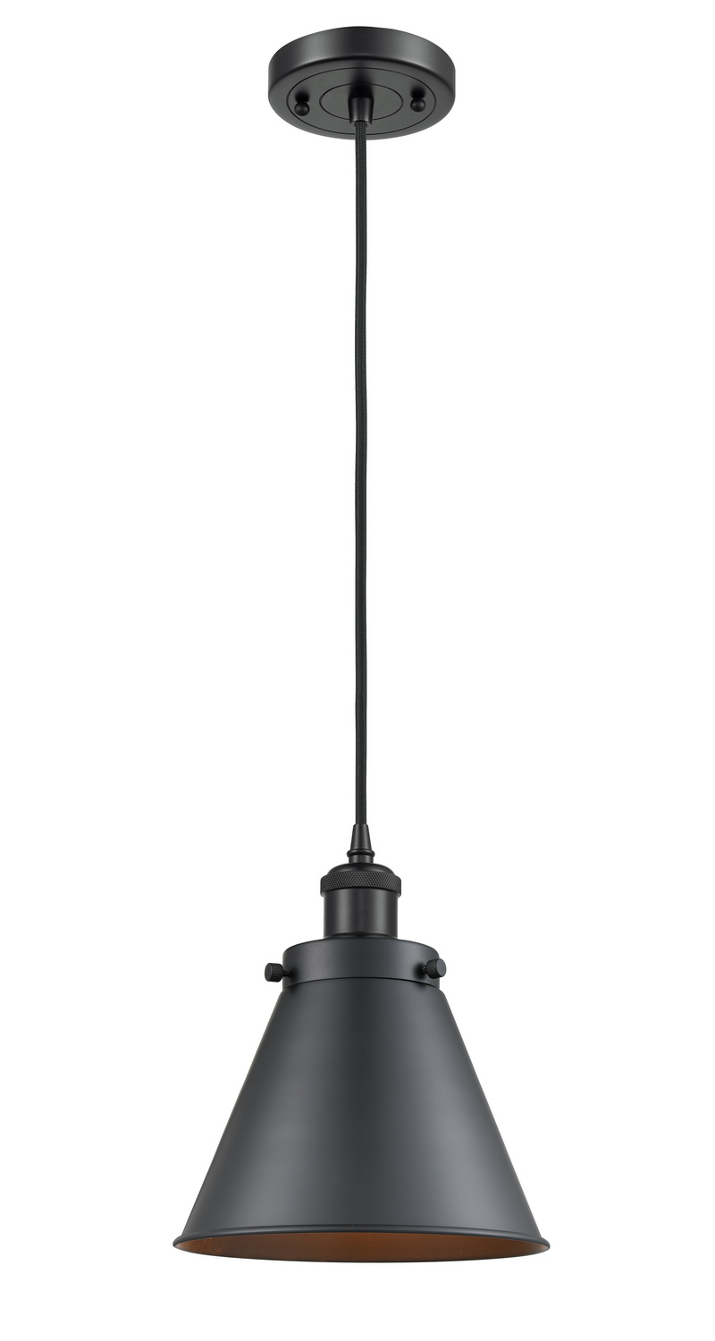 One Light Mini Pendant by Innovations - Ballston Urban Collection, Matte Black Finish - 916-1P-BK-M13