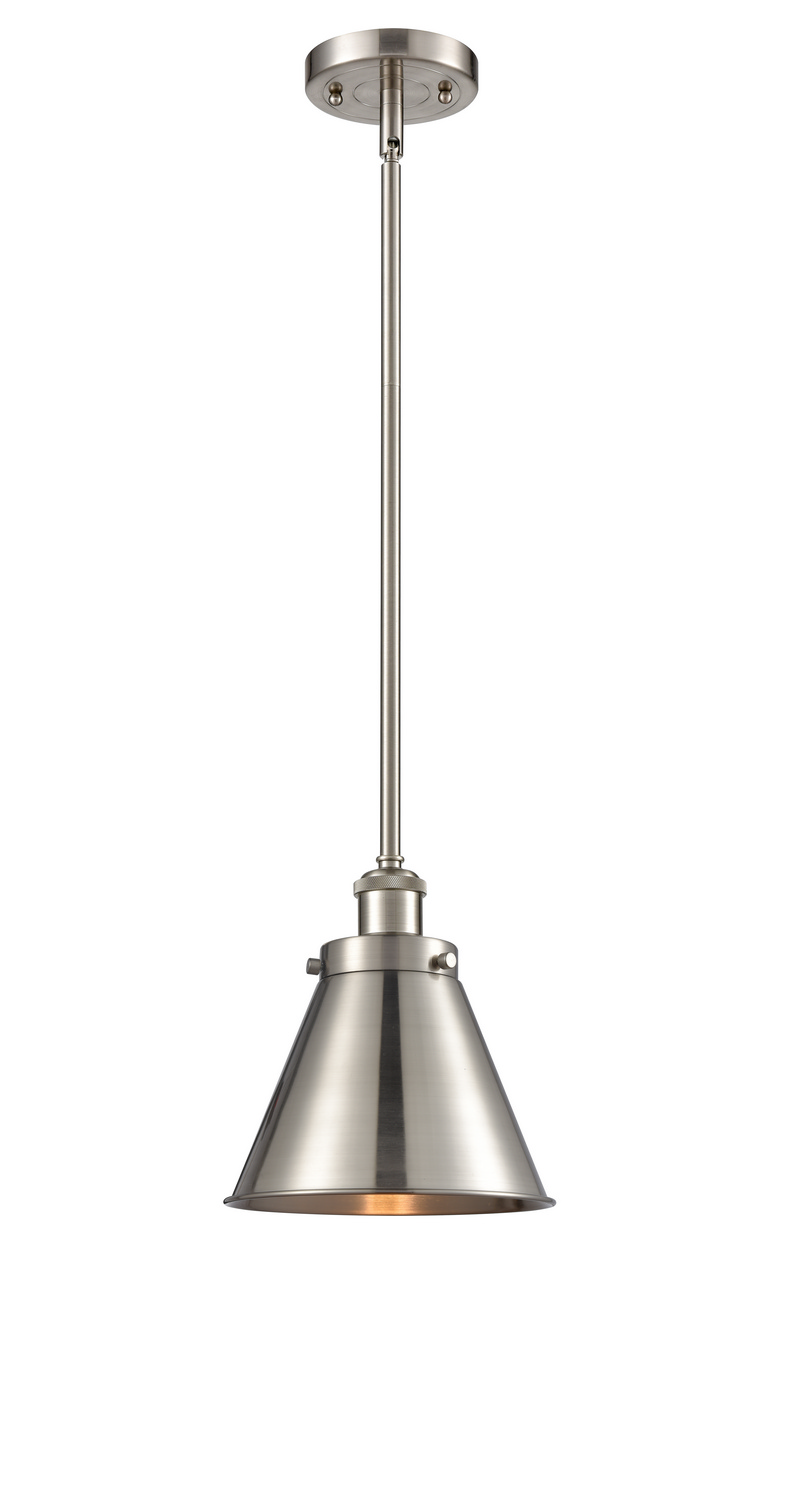 LED Mini Pendant by Innovations - Ballston Urban Collection, Brushed Satin Nickel Finish - 916-1S-SN-M13-SN-LED