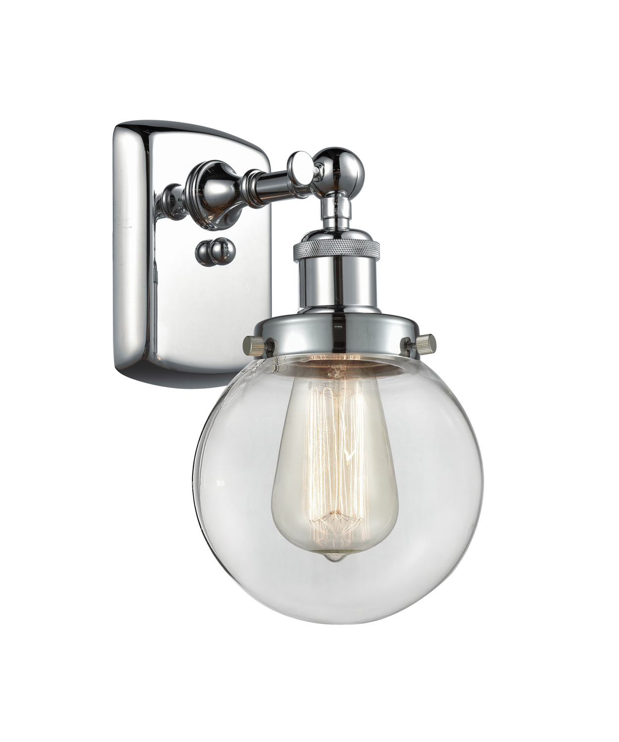 One Light Wall Sconce by Innovations - Ballston Urban Collection, Polished Chrome Finish - 916-1W-PC-G202-6