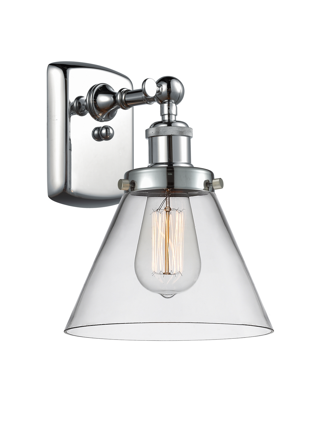 One Light Wall Sconce by Innovations - Ballston Urban Collection, Polished Chrome Finish - 916-1W-PC-G42