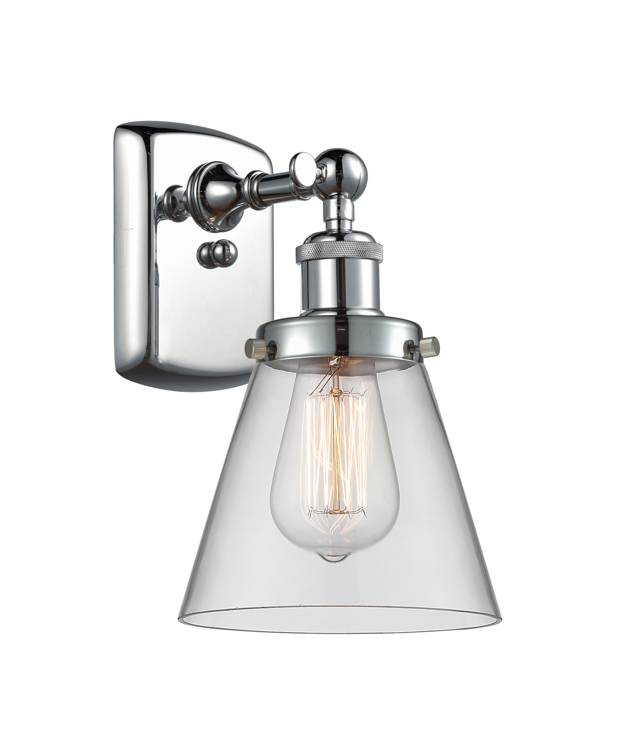 One Light Wall Sconce by Innovations - Ballston Urban Collection, Polished Chrome Finish - 916-1W-PC-G62