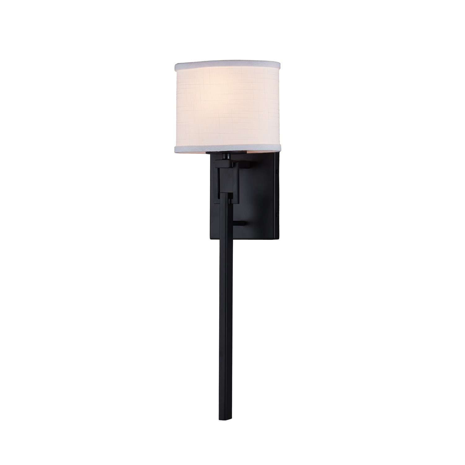 Justice Design FAB-4401-WHTE-MBLK Alpine 1 Light 5.25 inch Matte Black ADA Wall Sconce Wall Light