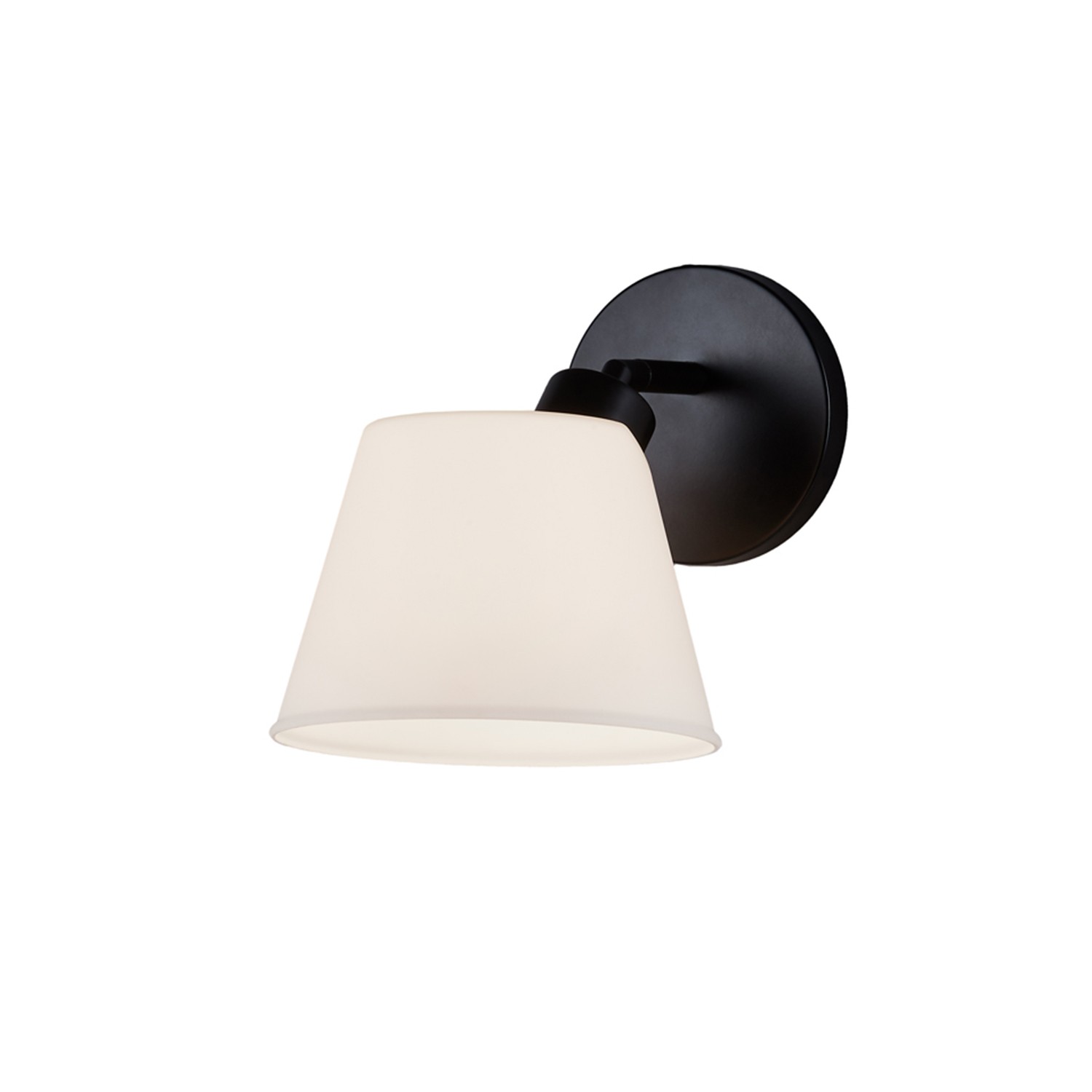 Justice Design FSN-8071-OPAL-MBLK Envoy 1 Light 9.25 inch Matte Black Wall Sconce Wall Light