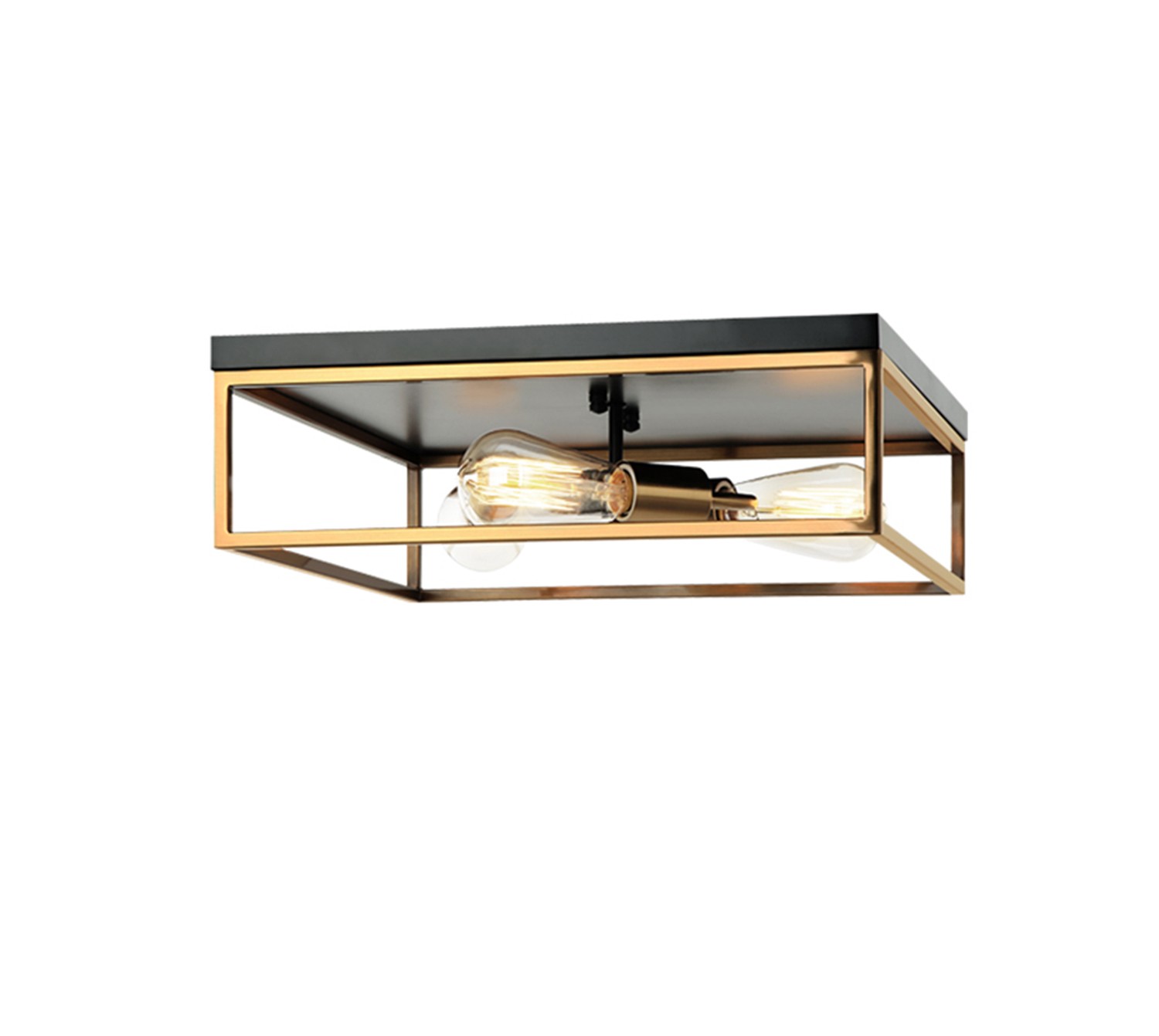 Matte Black Brass Flush-Mount from the Knox Collection