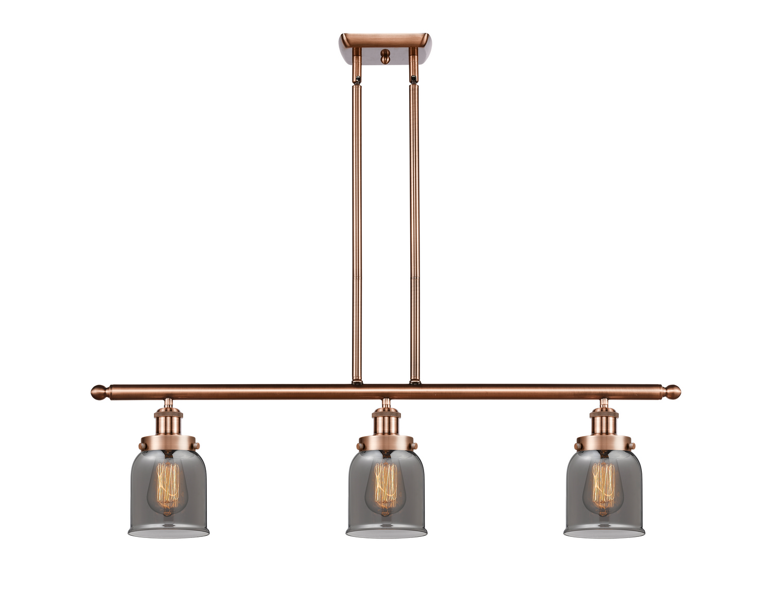 LED Island Pendant by Innovations - Ballston Urban Collection, Antique Copper Finish - 916-3I-AC-G53-LED