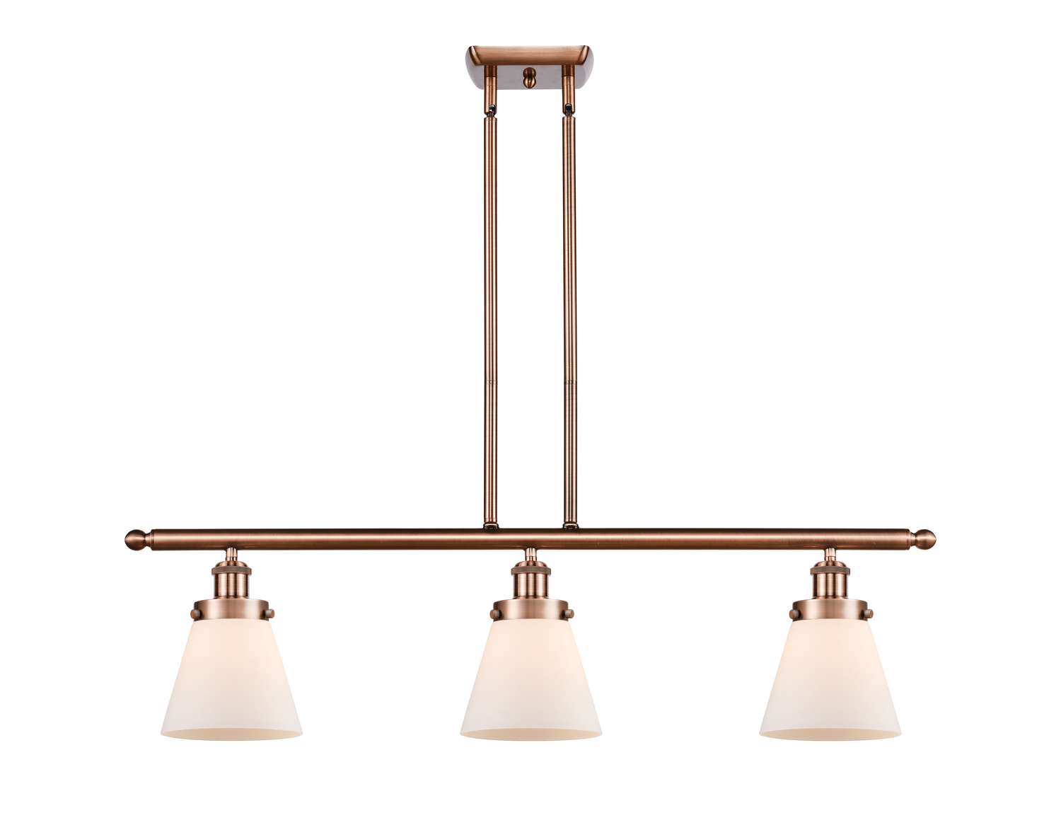 Three Light Island Pendant by Innovations - Ballston Urban Collection, Antique Copper Finish - 916-3I-AC-G61