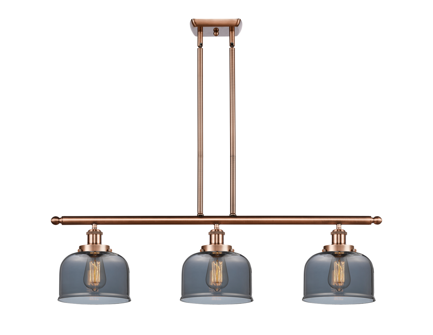 Three Light Island Pendant by Innovations - Ballston Urban Collection, Antique Copper Finish - 916-3I-AC-G73