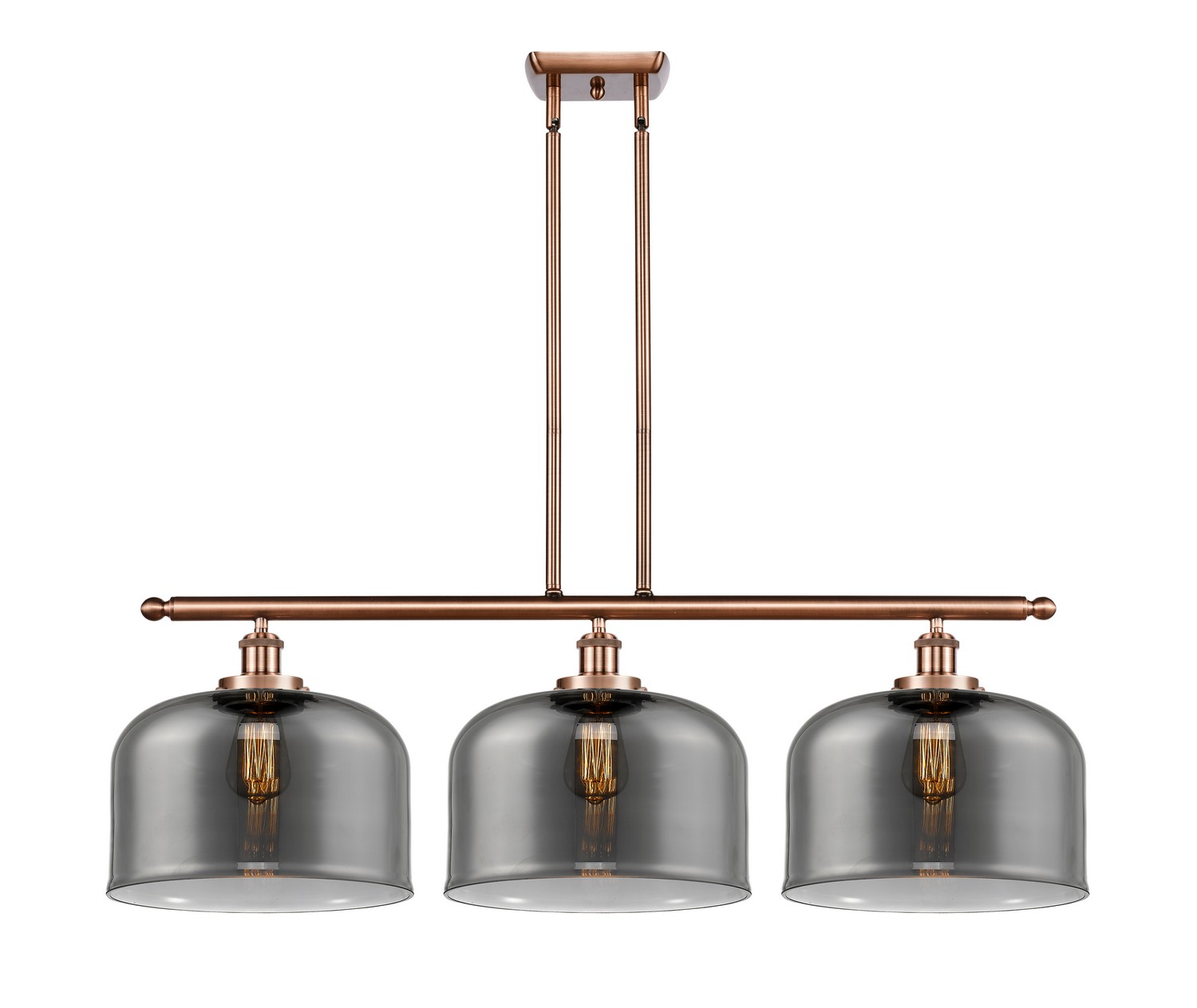 Three Light Island Pendant by Innovations - Ballston Urban Collection, Antique Copper Finish - 916-3I-AC-G73-L