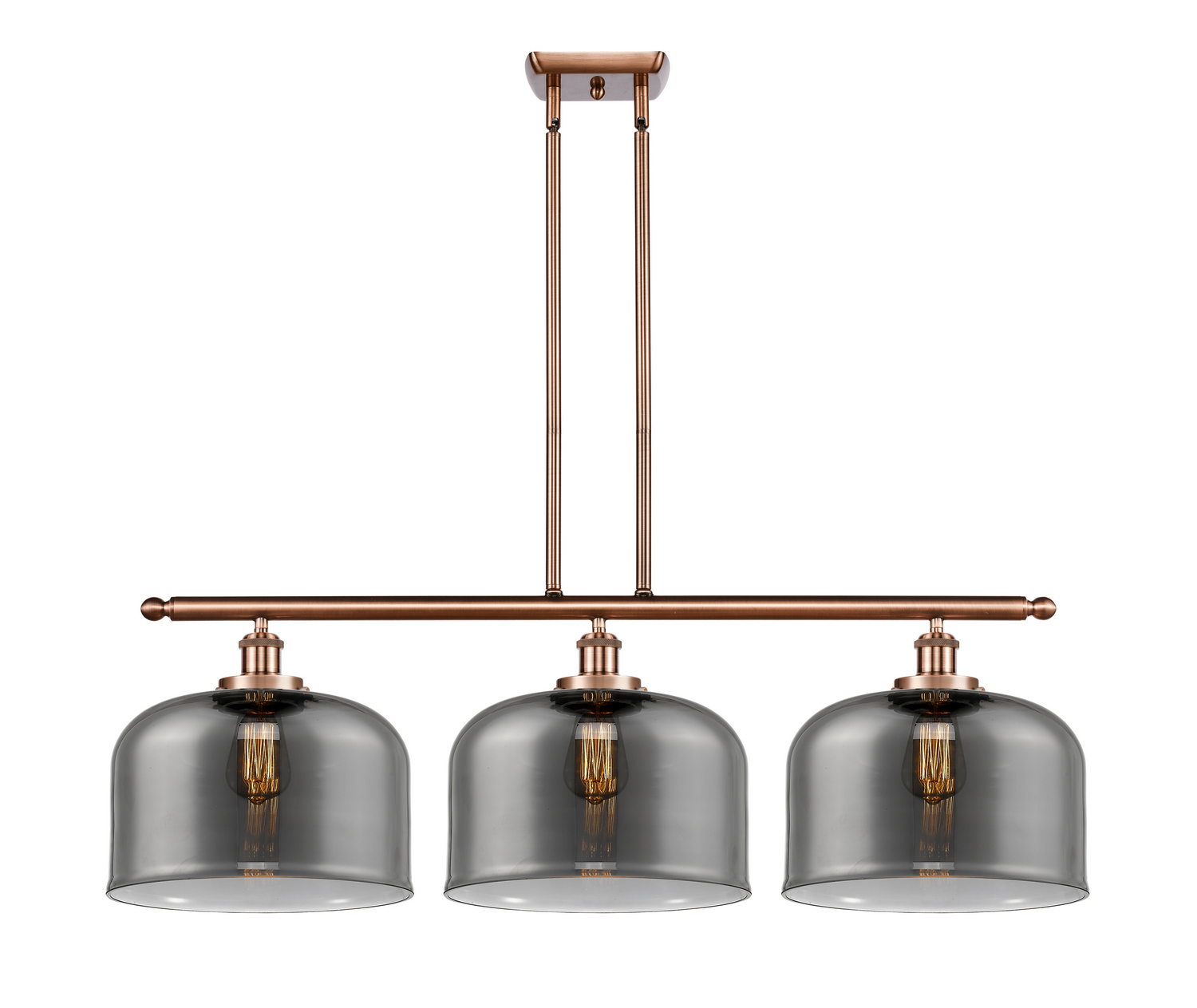 LED Island Pendant by Innovations - Ballston Urban Collection, Antique Copper Finish - 916-3I-AC-G73-L-LED