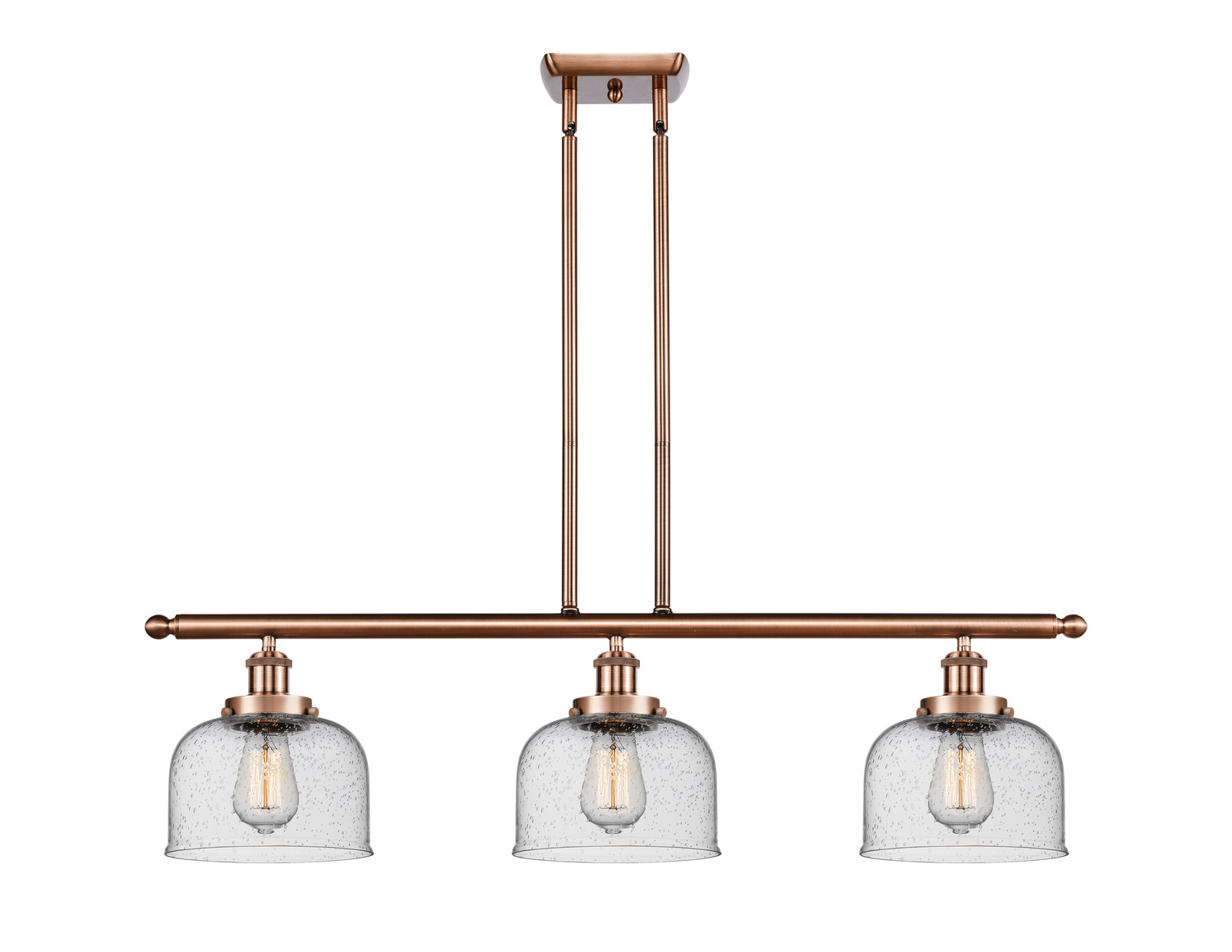 LED Island Pendant by Innovations - Ballston Urban Collection, Antique Copper Finish - 916-3I-AC-G74-LED