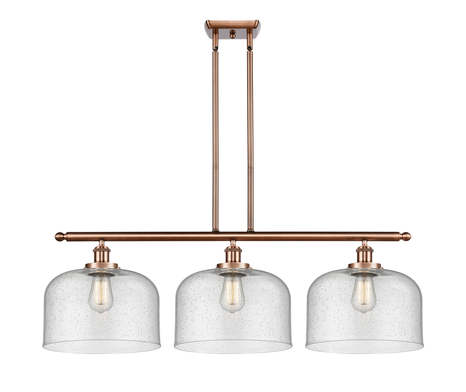LED Island Pendant by Innovations - Ballston Urban Collection, Antique Copper Finish - 916-3I-AC-G74-L-LED