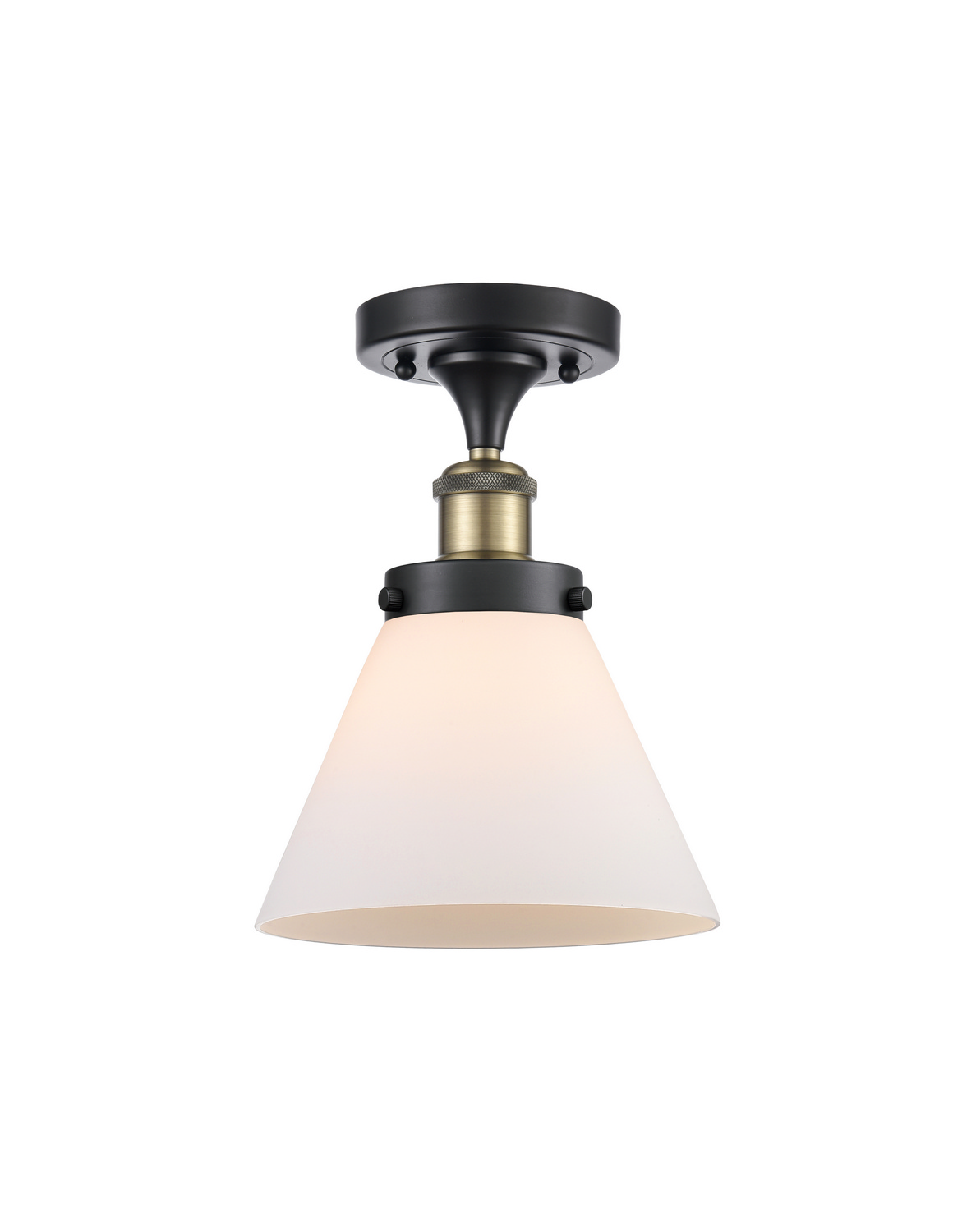 LED Semi-Flush Mount by Innovations - Ballston Urban Collection, Black Antique Brass Finish - 916-1C-BAB-G41-LED