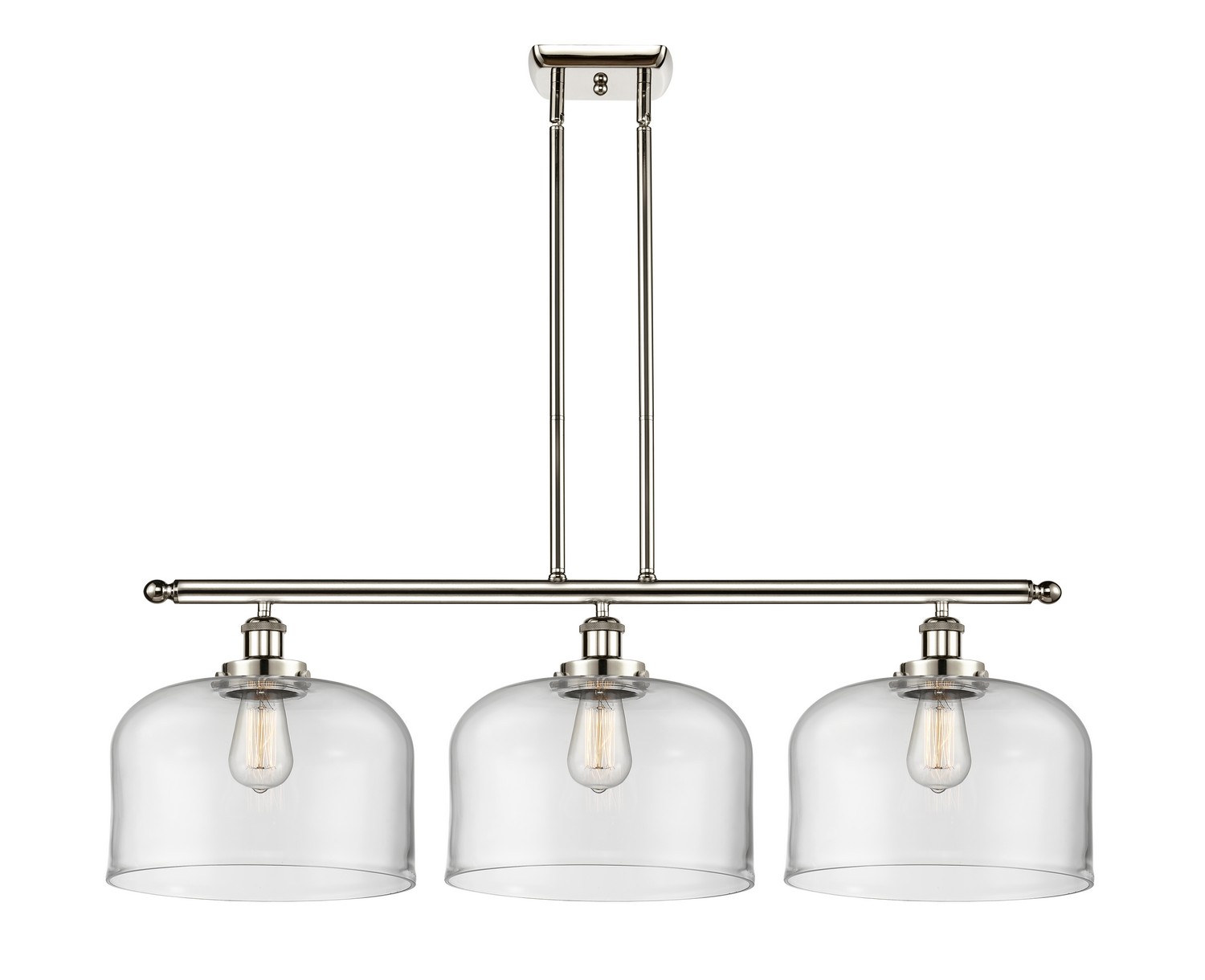 Three Light Island Pendant by Innovations - Ballston Urban Collection, Polished Nickel Finish - 916-3I-PN-G72-L