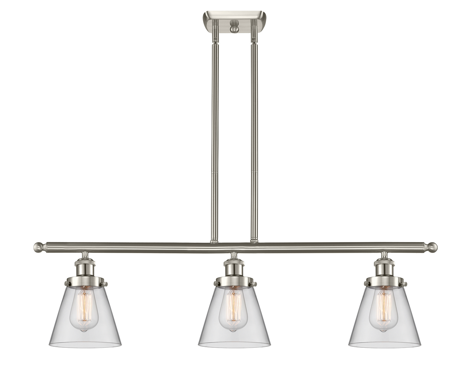 Three Light Island Pendant by Innovations - Ballston Urban Collection, Brushed Satin Nickel Finish - 916-3I-SN-G62