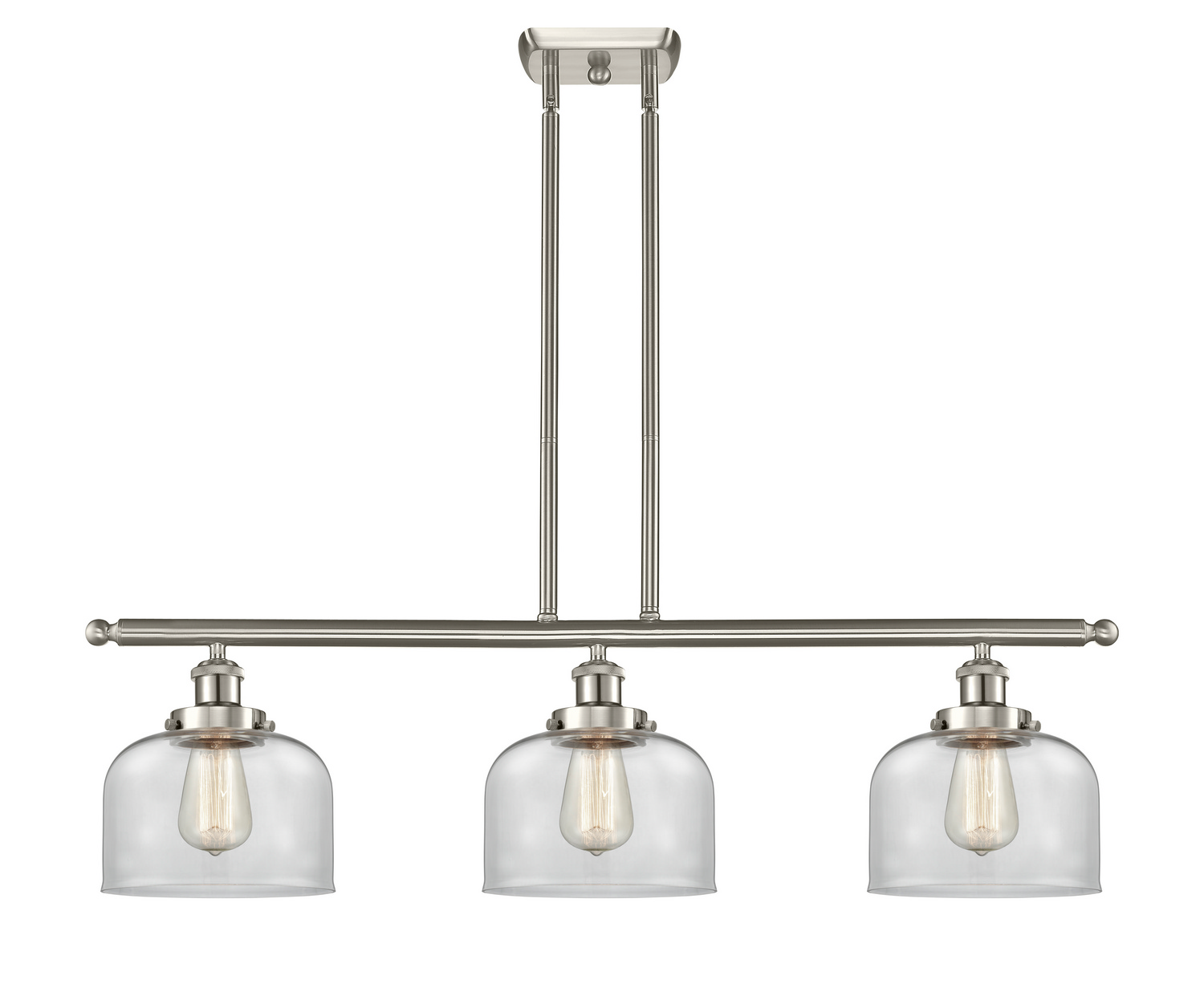 Three Light Island Pendant by Innovations - Ballston Urban Collection, Brushed Satin Nickel Finish - 916-3I-SN-G72