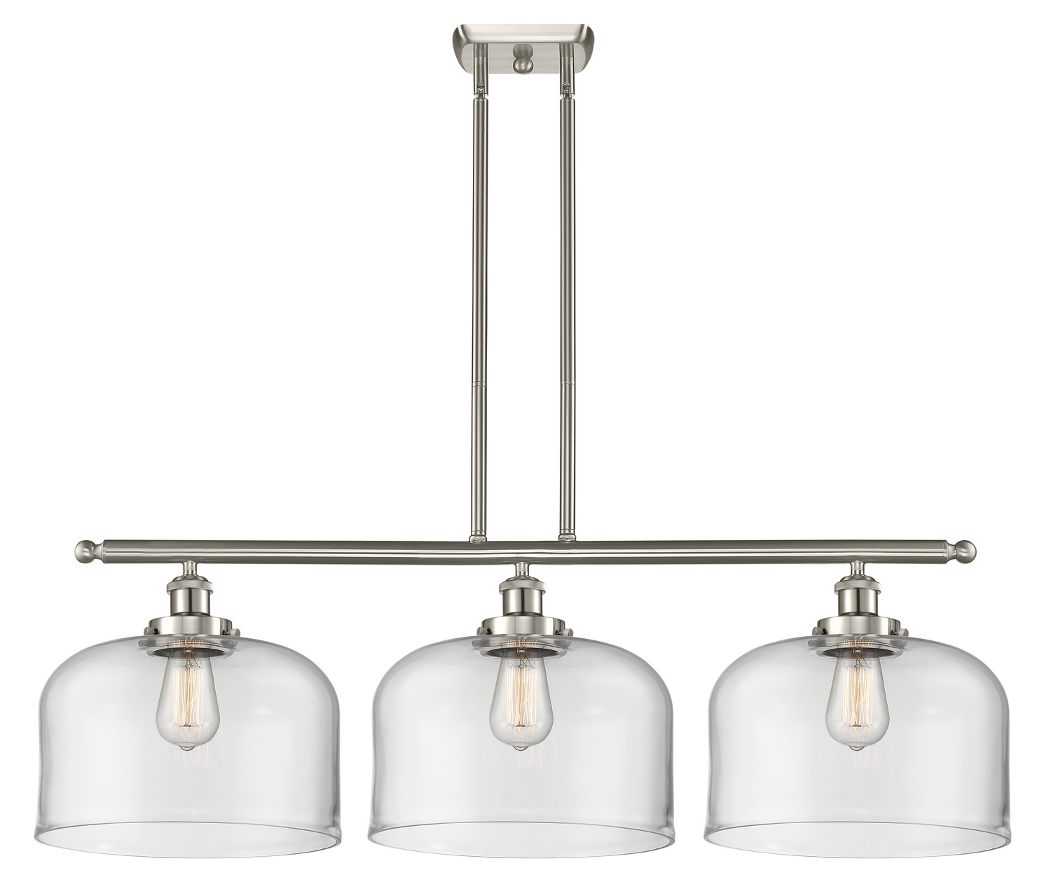 Three Light Island Pendant by Innovations - Ballston Urban Collection, Brushed Satin Nickel Finish - 916-3I-SN-G72-L