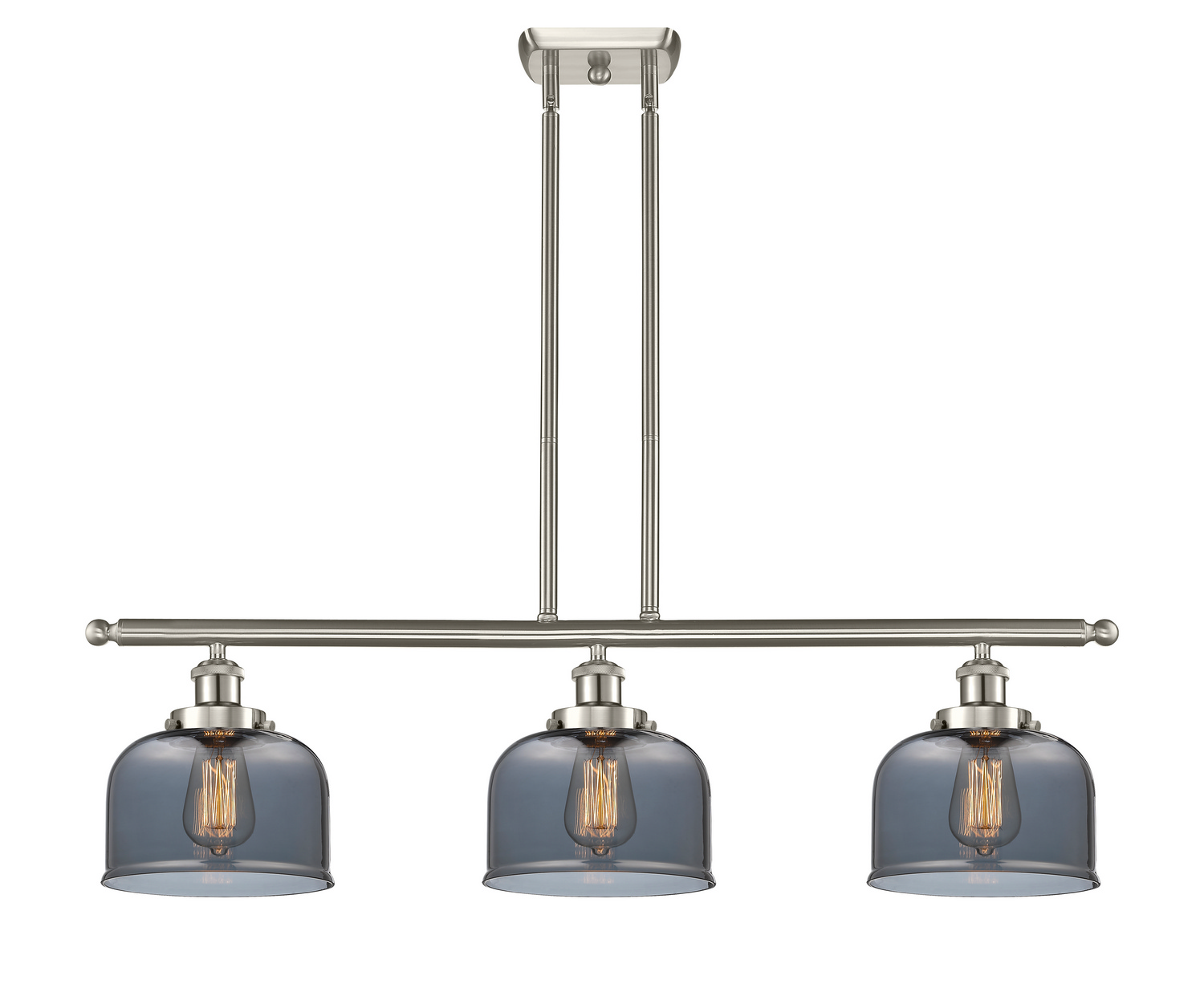 Three Light Island Pendant by Innovations - Ballston Urban Collection, Brushed Satin Nickel Finish - 916-3I-SN-G73
